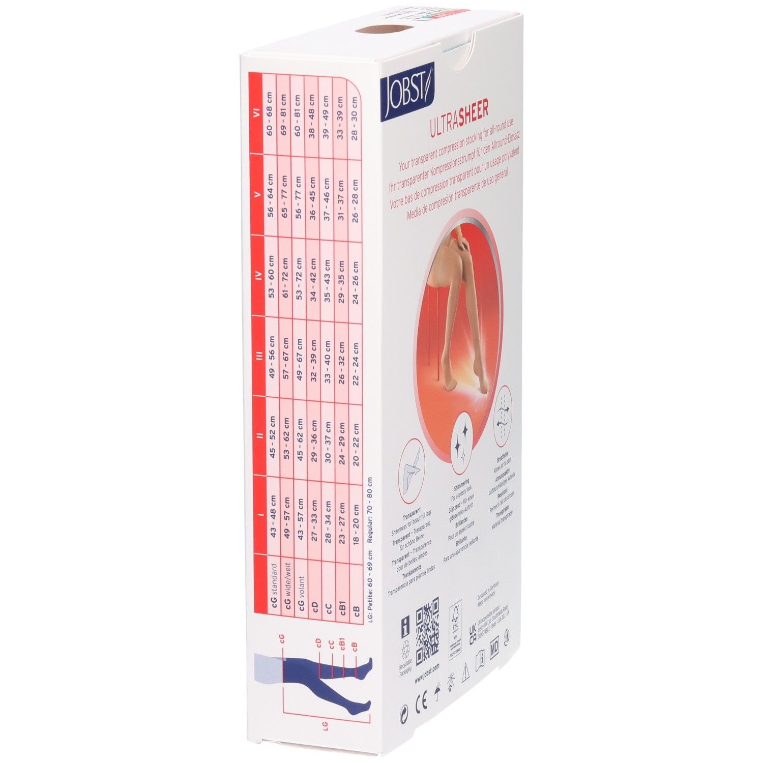 JOBST Ultrasheer Kompressionsstrümpfe: Transparente, medizinische Kompressionsstrümpfe für den Allround-Einsatz.