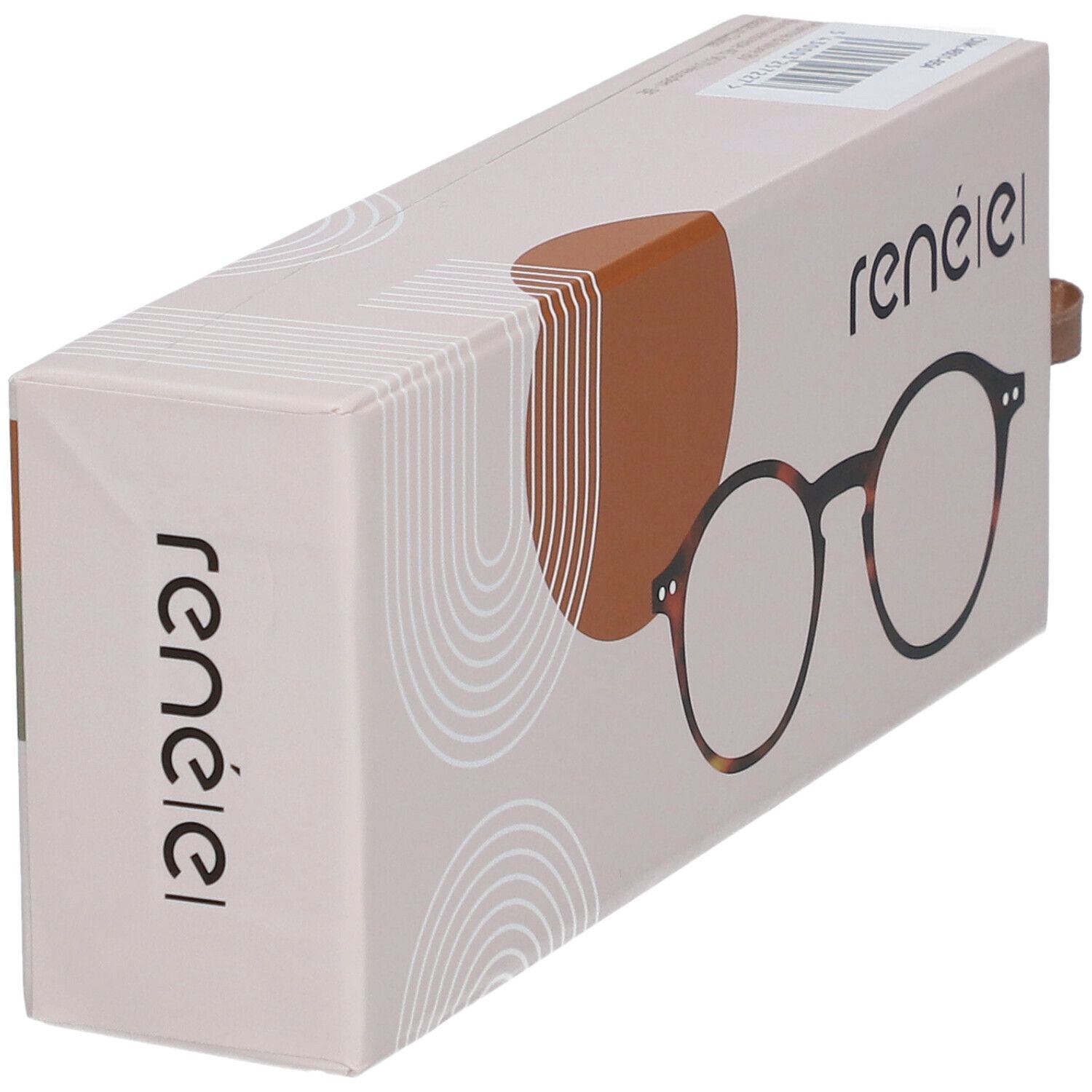 Brillenetui, Marke René|e| Lunettes. Aufdruck: Brillenabbildung. Farbe: Espresso Shot Tortoise.
