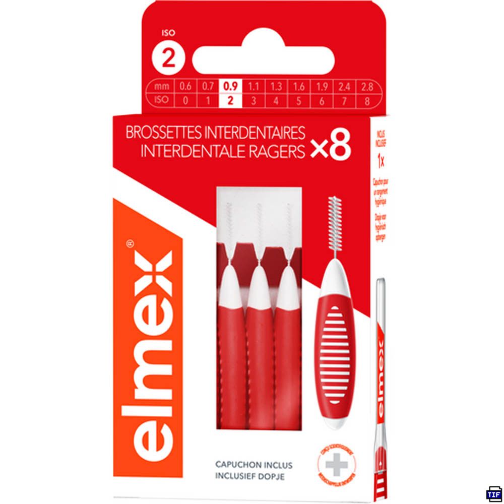 Logo Elmex. Illustrations pour la prévention des caries et pour les porteurs d'appareils dentaires, bridges et implants.