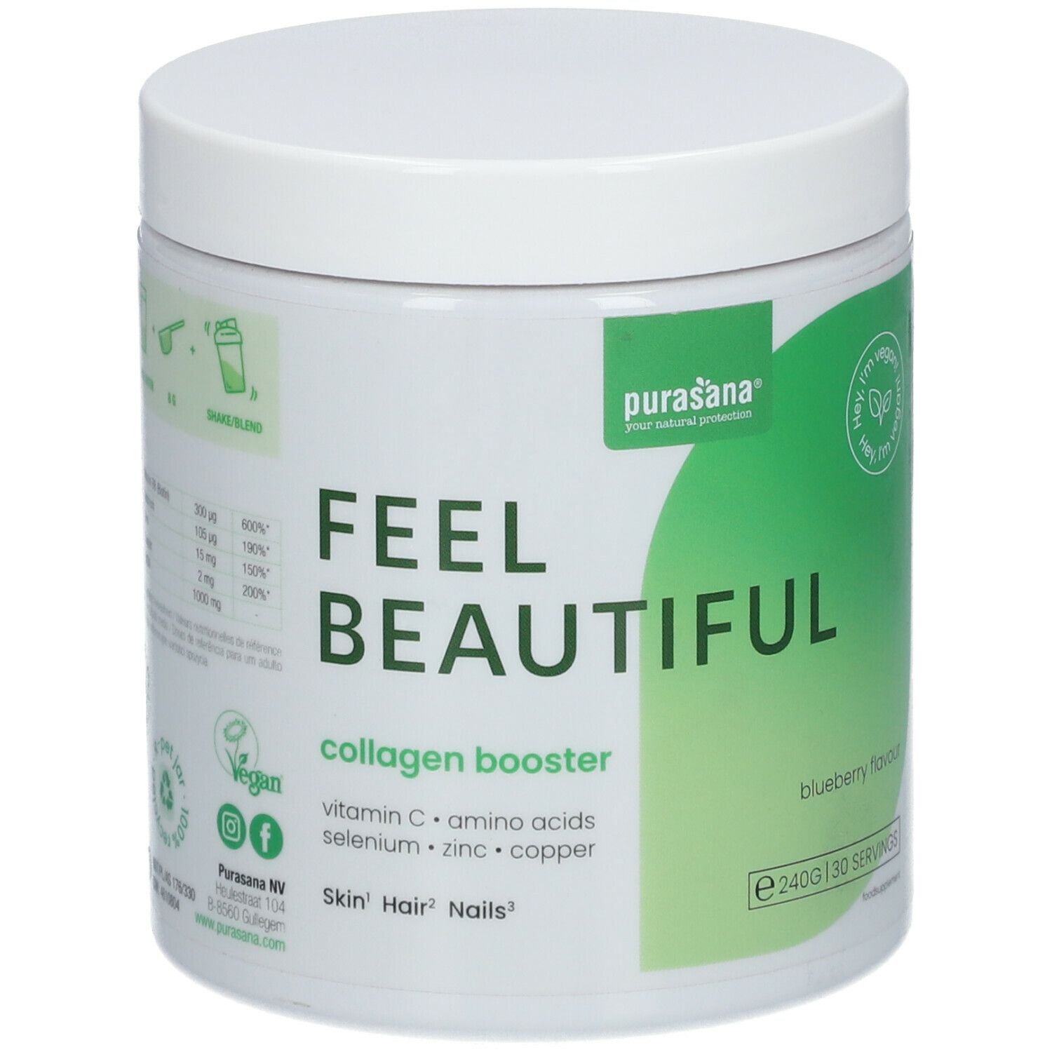 Purasana® Feel Beautiful Collagen Vegan Booster