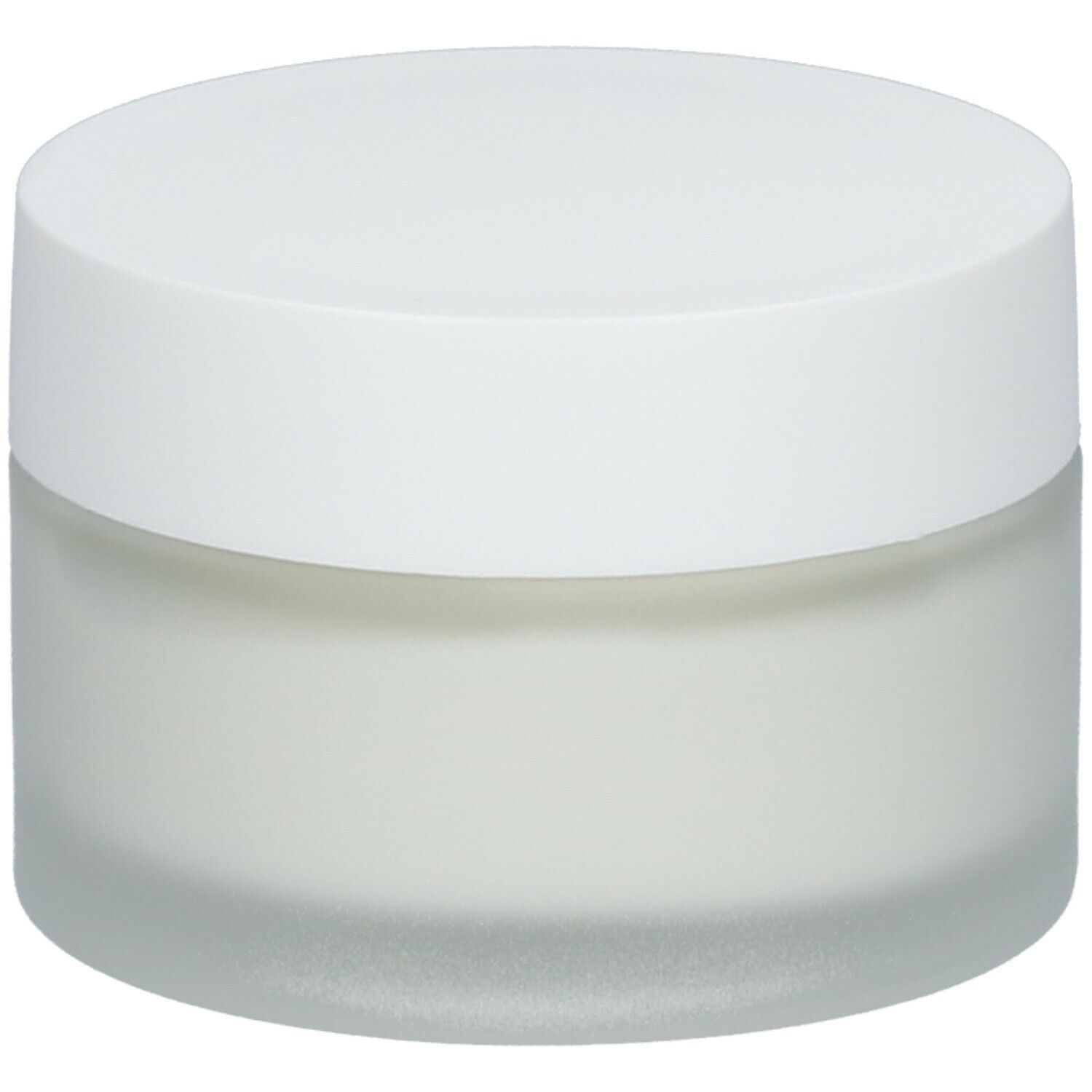 Crèmepot met witte deksel. Coup d'Eclat® Crème Velours Anti-Âge. 12M-symbool.