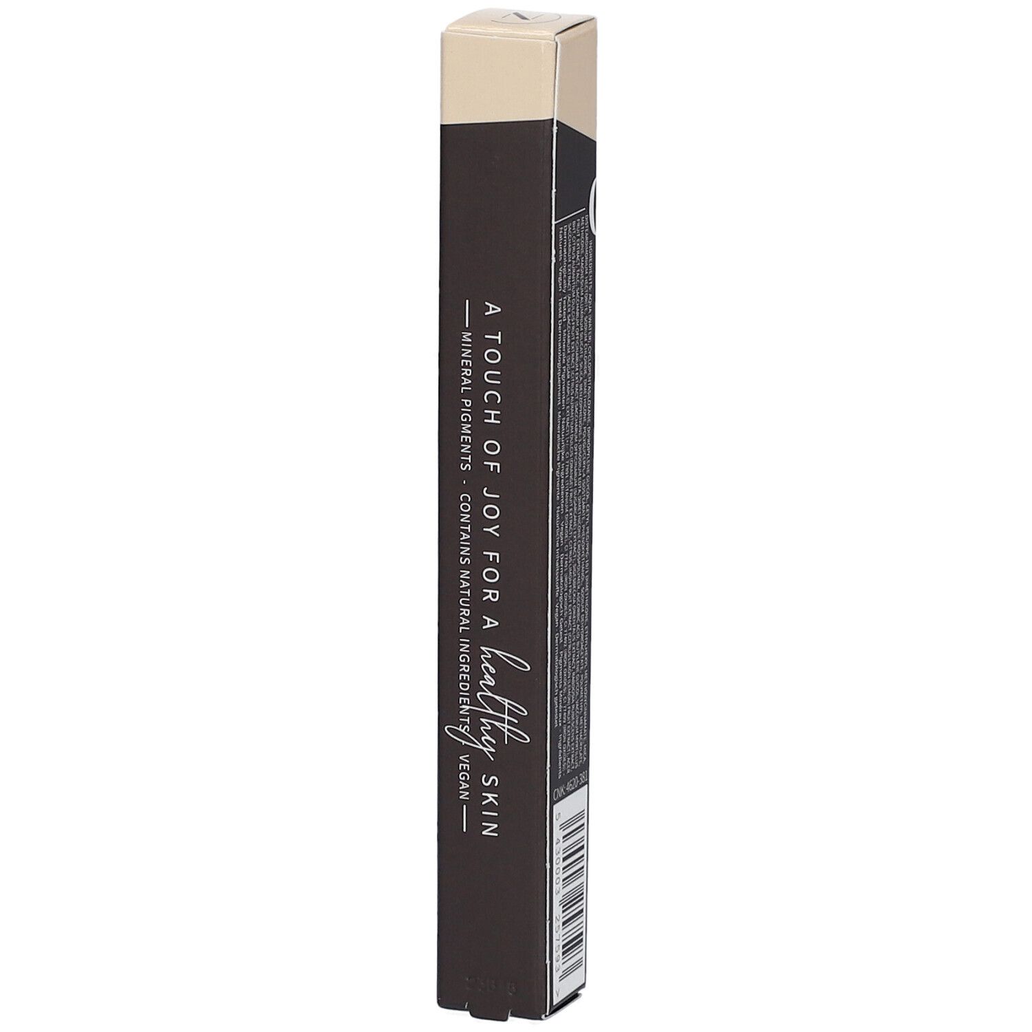 Emballage Glow Corrector 031 Grün. Texte: A touch of joy for a healthy skin. Pigments minéraux, vegan.
