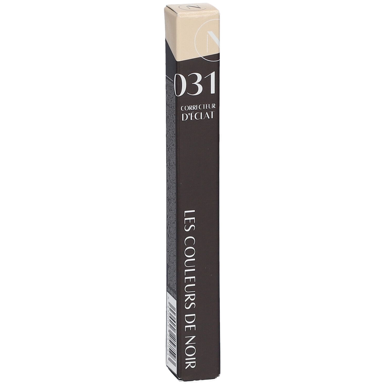 Emballage Glow Corrector 031 Grün. Inscription: LES COULEURS DE NOIR. Emballage du correcteur.