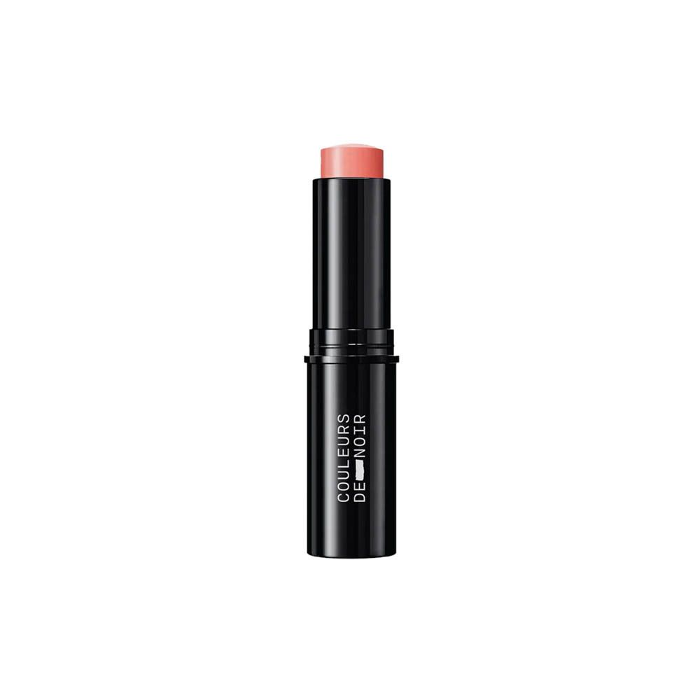 Stick de blush crémeux 02 Soft Pink. Stick noir avec pointe rose. Inscription: LES COULEURS DE NOIR.
