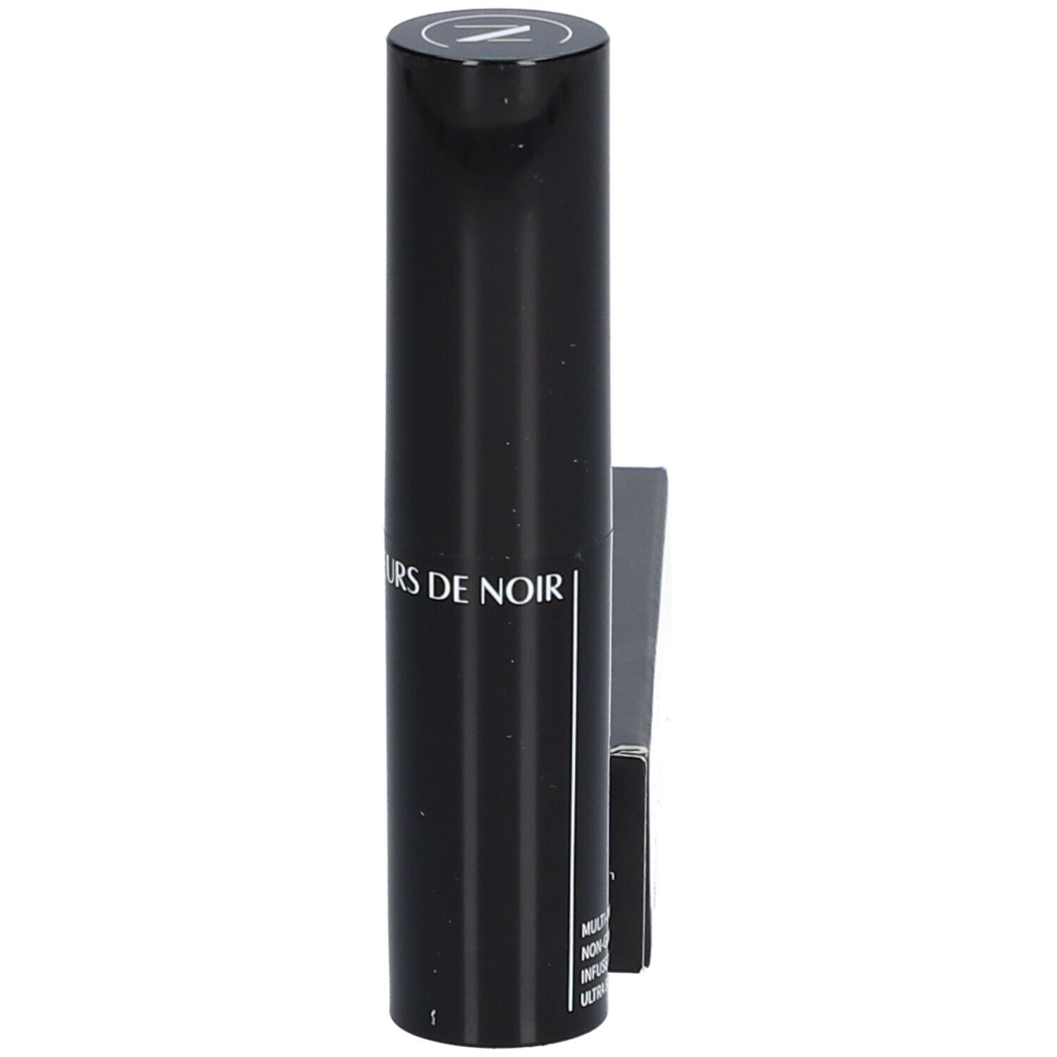 Stick de blush crémeux. Les Couleurs de Noir. Bâton noir avec couvercle noir. Un 'Z' blanc sur le couvercle.