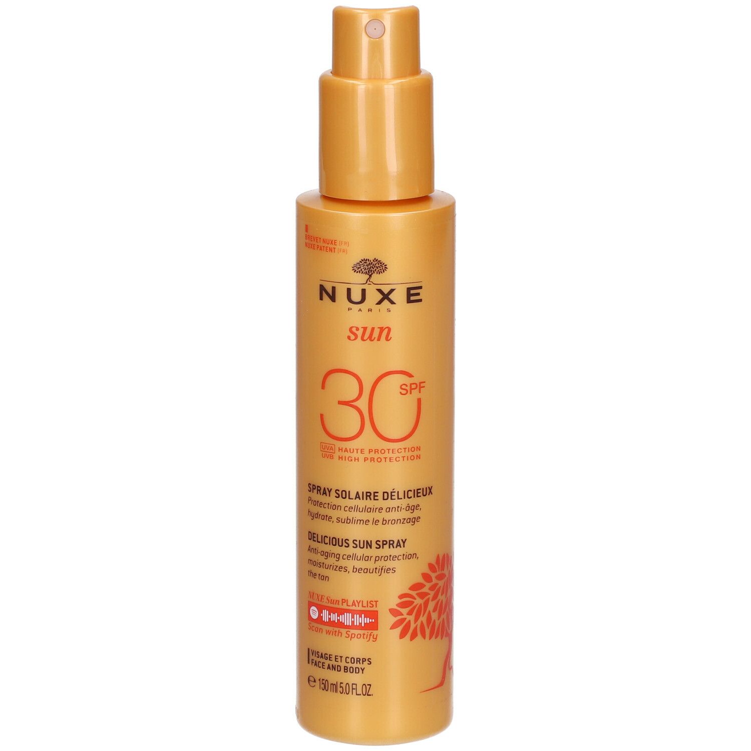 Nuxe Spray Solaire Délicieux Haute Protection Spf30 visage et corps