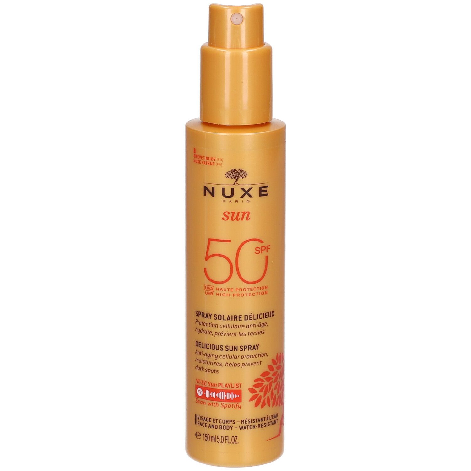 Nuxe Spray Solaire Délicieux Haute Protection Spf50 visage et corps