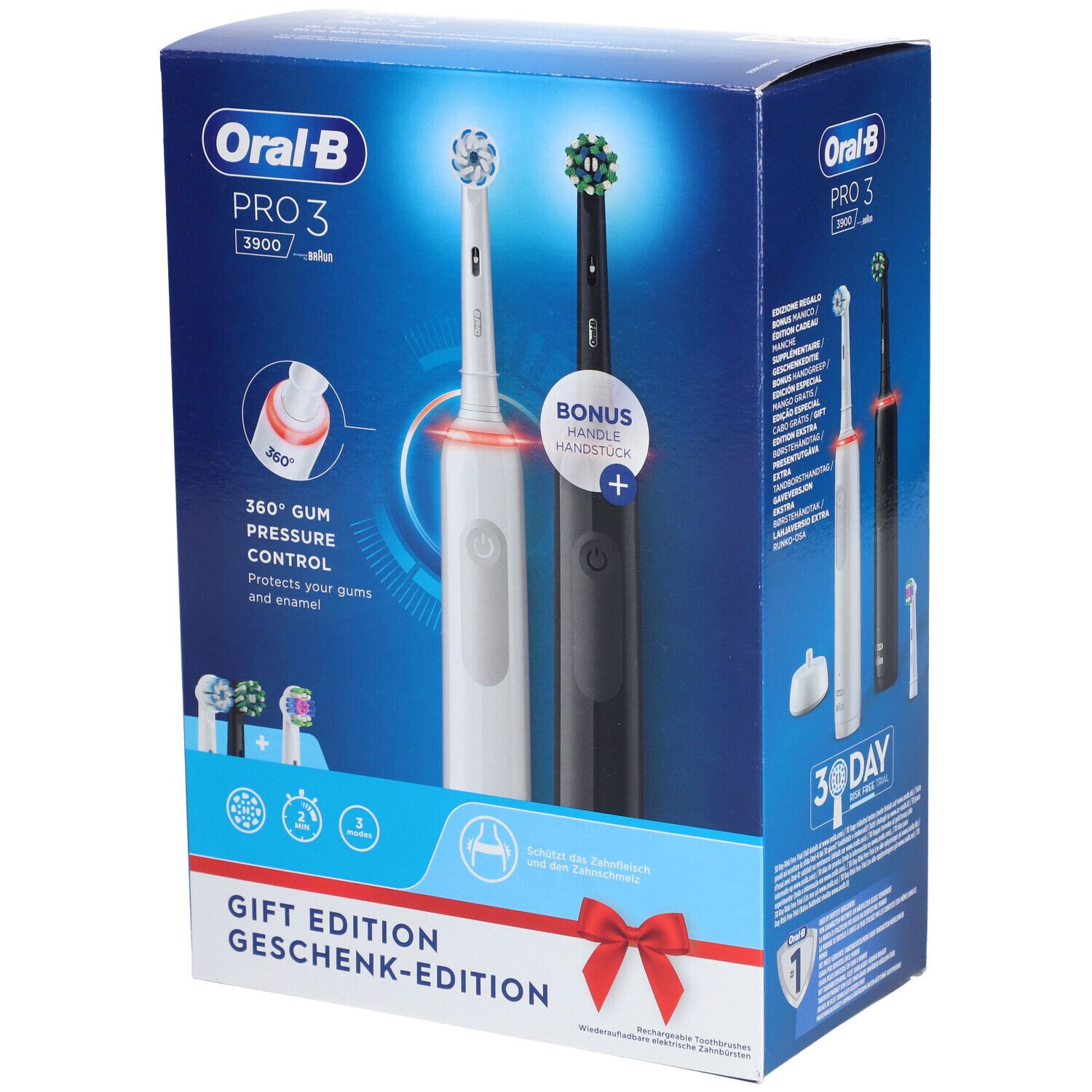 Oral-B Pro 3 3900 + 2. Handstück Elektrische Zahnbürste
