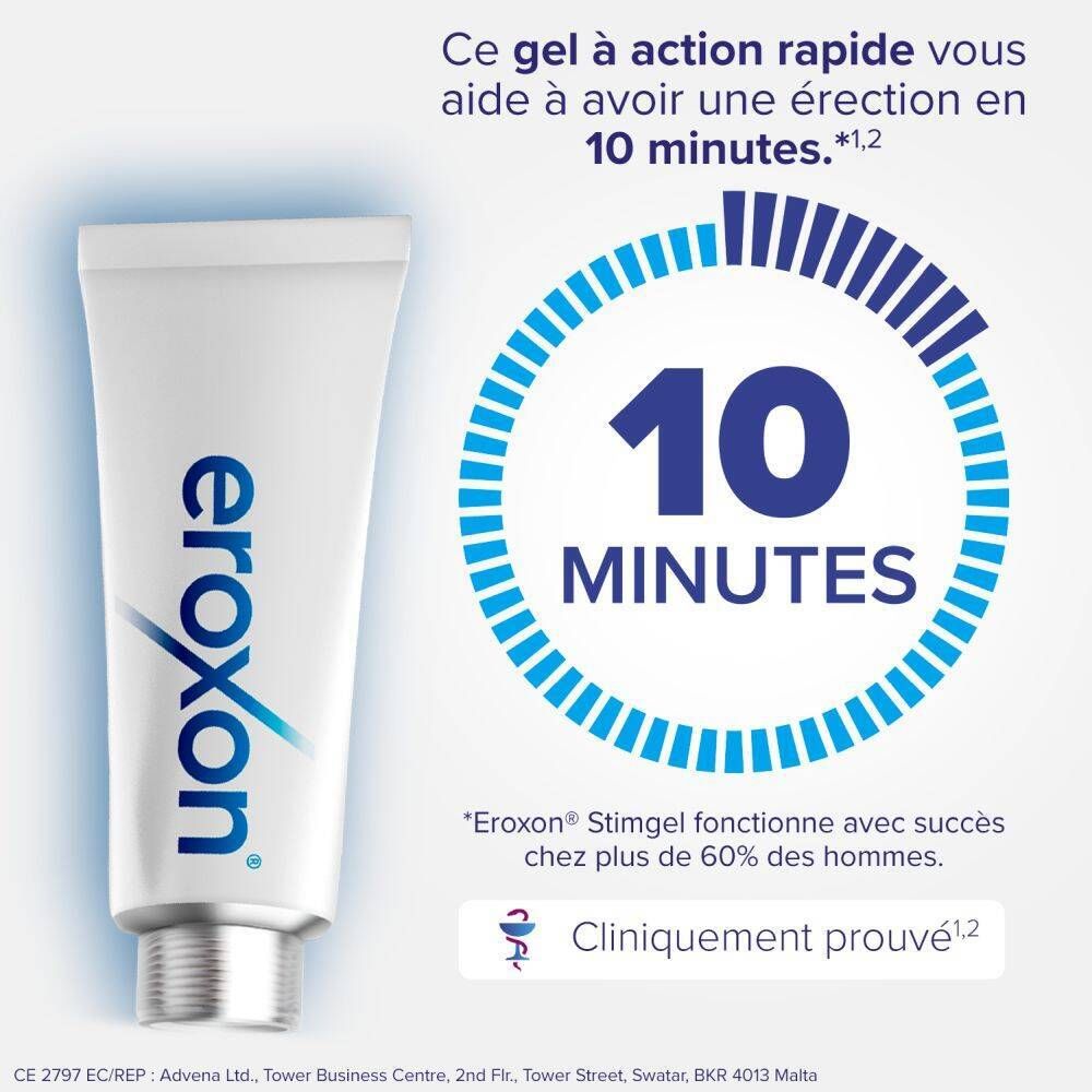 Tube d'Eroxon® StimGel. Action rapide en 10 minutes.