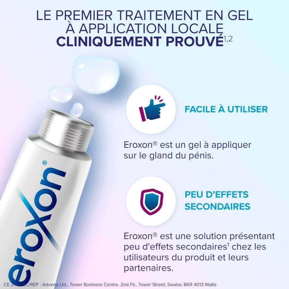 Graphique : utilisation d'Eroxon® StimGel. Appliquer le gel sur le pénis.