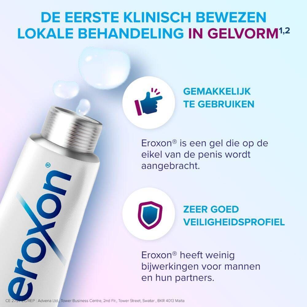 Afbeelding: voordelen van Eroxon® StimGel. Klinisch bewezen, snel, gemakkelijk.
