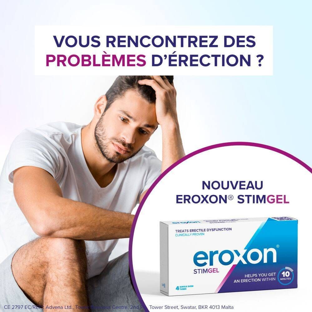 Boîte Eroxon® StimGel. Contient 4 tubes unidoses.