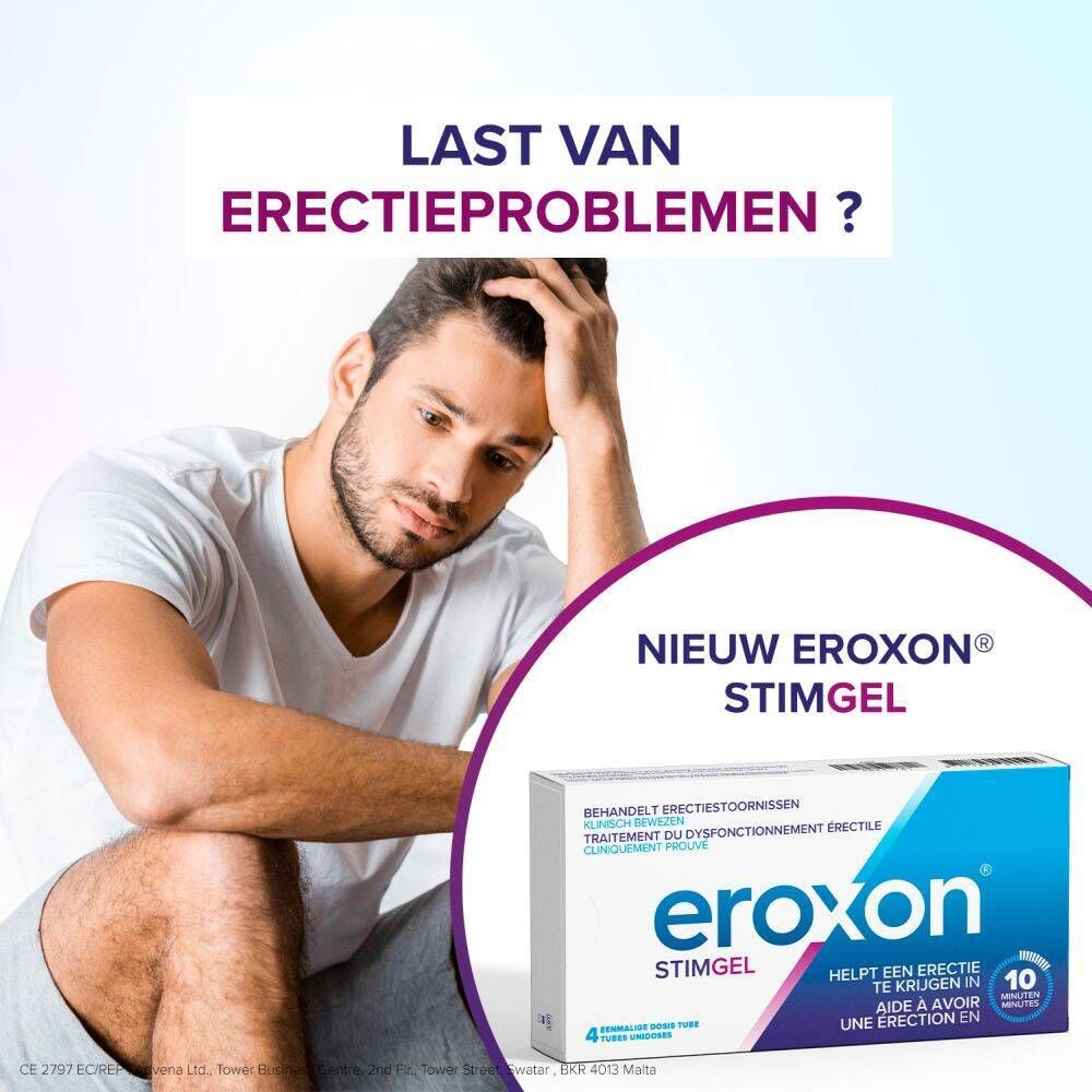 Drie afbeeldingen: gel, koppel, toepassing. Tekst: Werkzame stof, snelle werking.