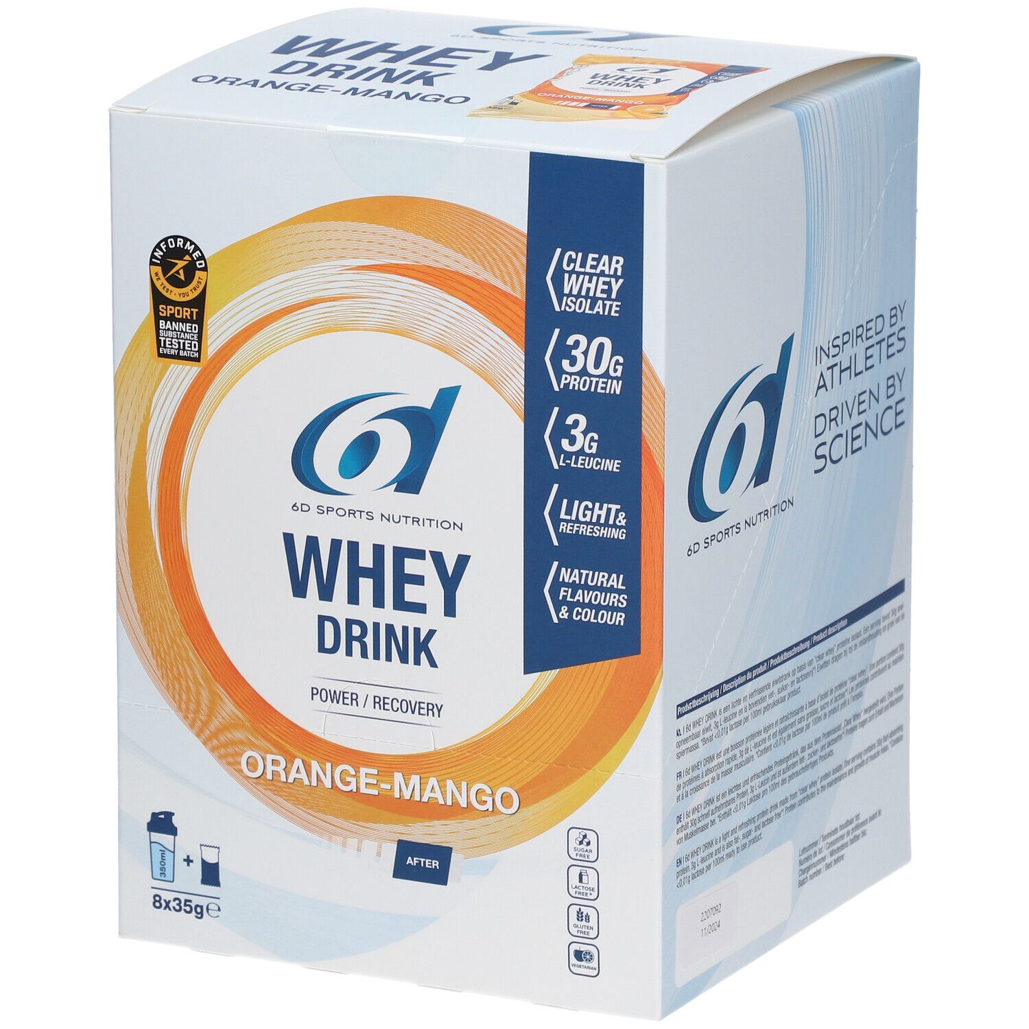 6D Sports Nutrition Whey Drink Orange - Mangue