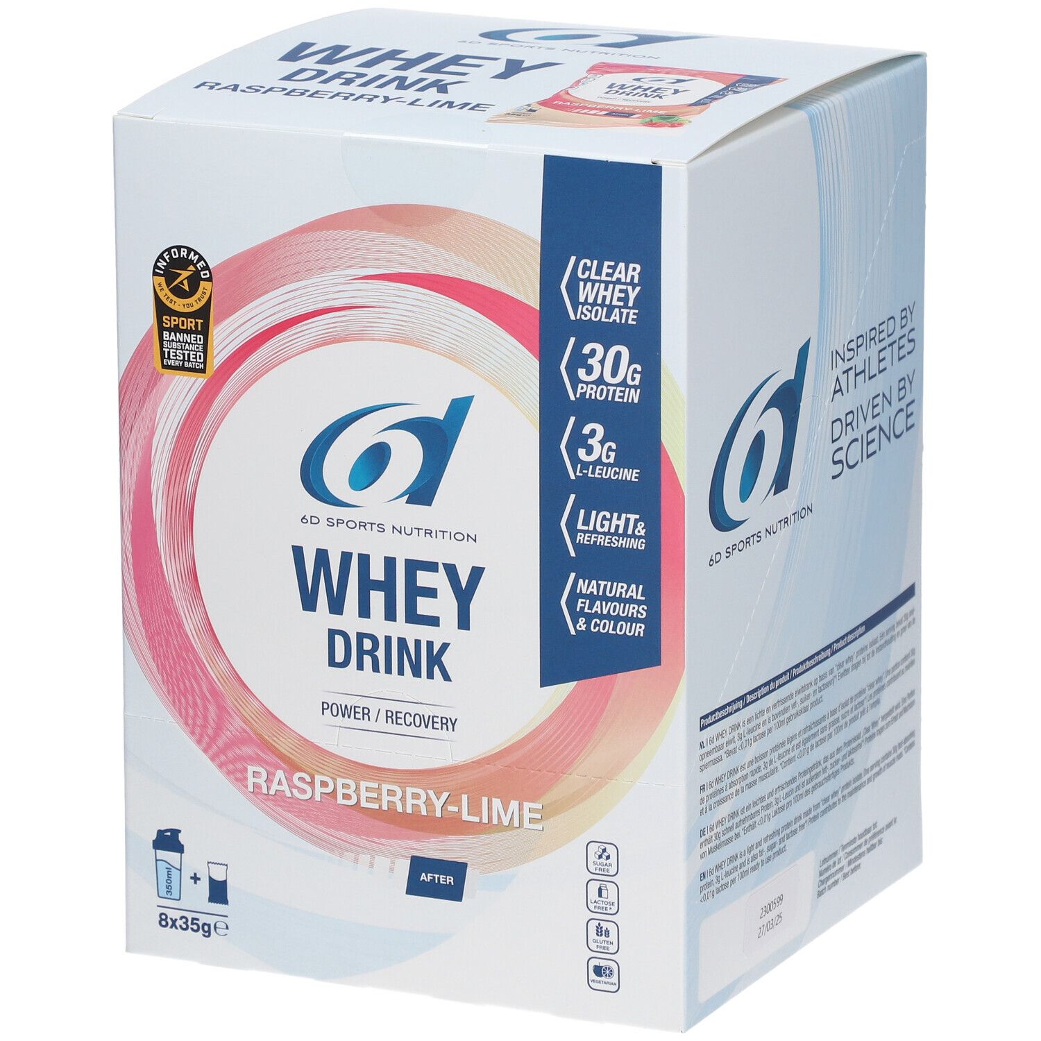 6D Sports Nutrition Whey Drink Framboise-Lime