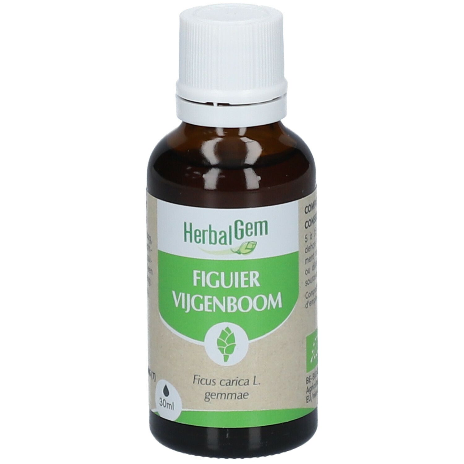 Herbalgem - Figuier Bio - Complément Alimentaire - Extrait De Bourgeon Frais - Pour Digestion - - 30 ml