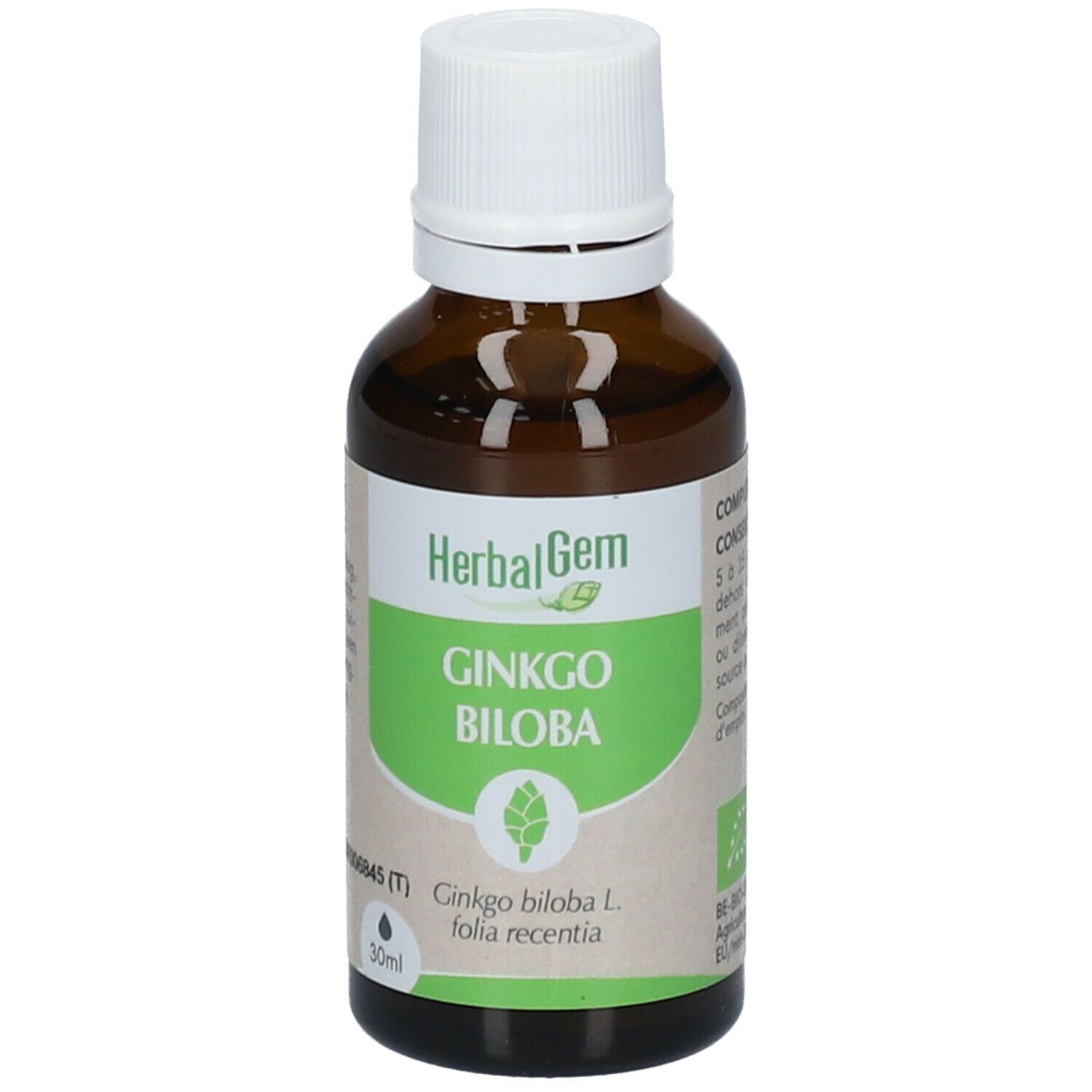 Herbalgem - Ginkgo Biloba Bio - Complément Alimentaire - Extrait De Bourgeon Frais - Pour Circulatio