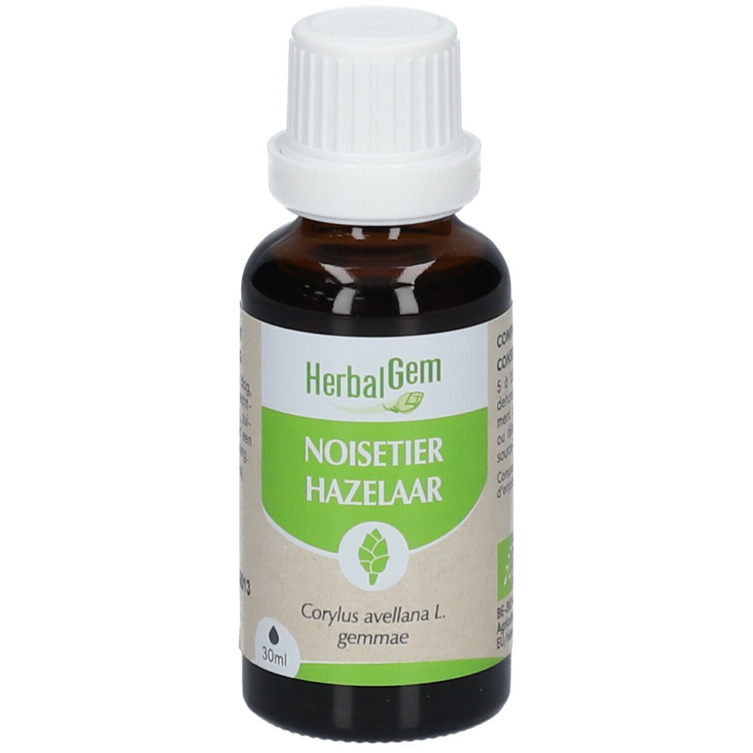 Herbalgem - Noisetier Bio - Complément Alimentaire - Extrait De Bourgeon Frais - Pour Voies Respiratoires - - 30 ml