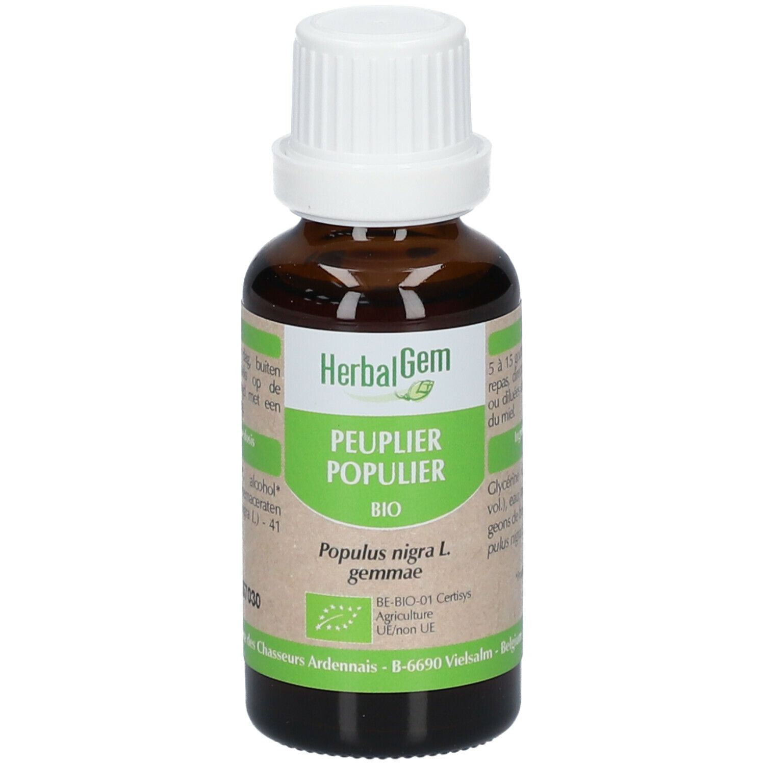 Herbalgem - Peuplier Bio - Complément Alimentaire - Extrait De Bourgeon Frais - Pour Voies Respiratoires - - 30 ml