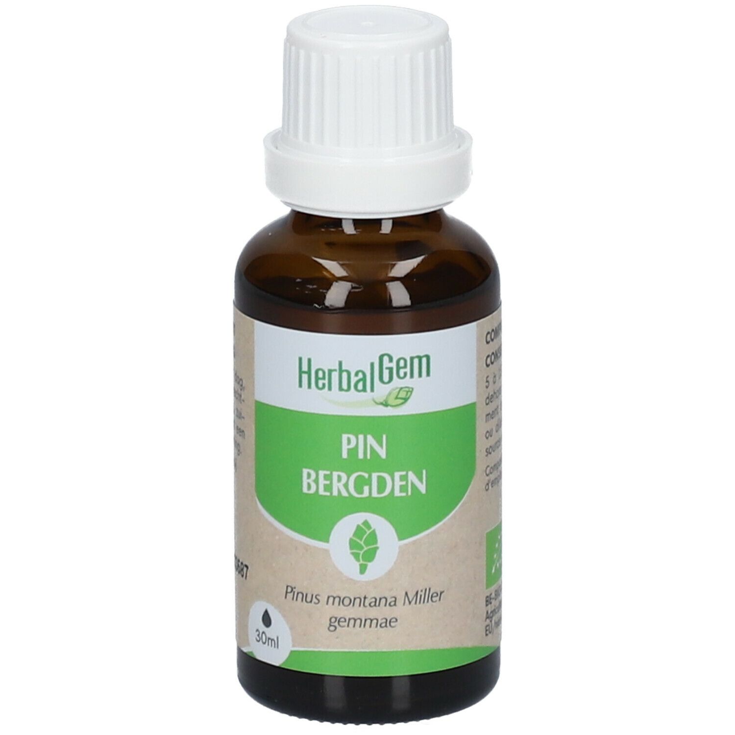 Herbalgem - Pin des Montagnes Bio - Complément Alimentaire - Extrait De Bourgeon Frais - Pour Voies respiratoires et sante des os - - 30 ml