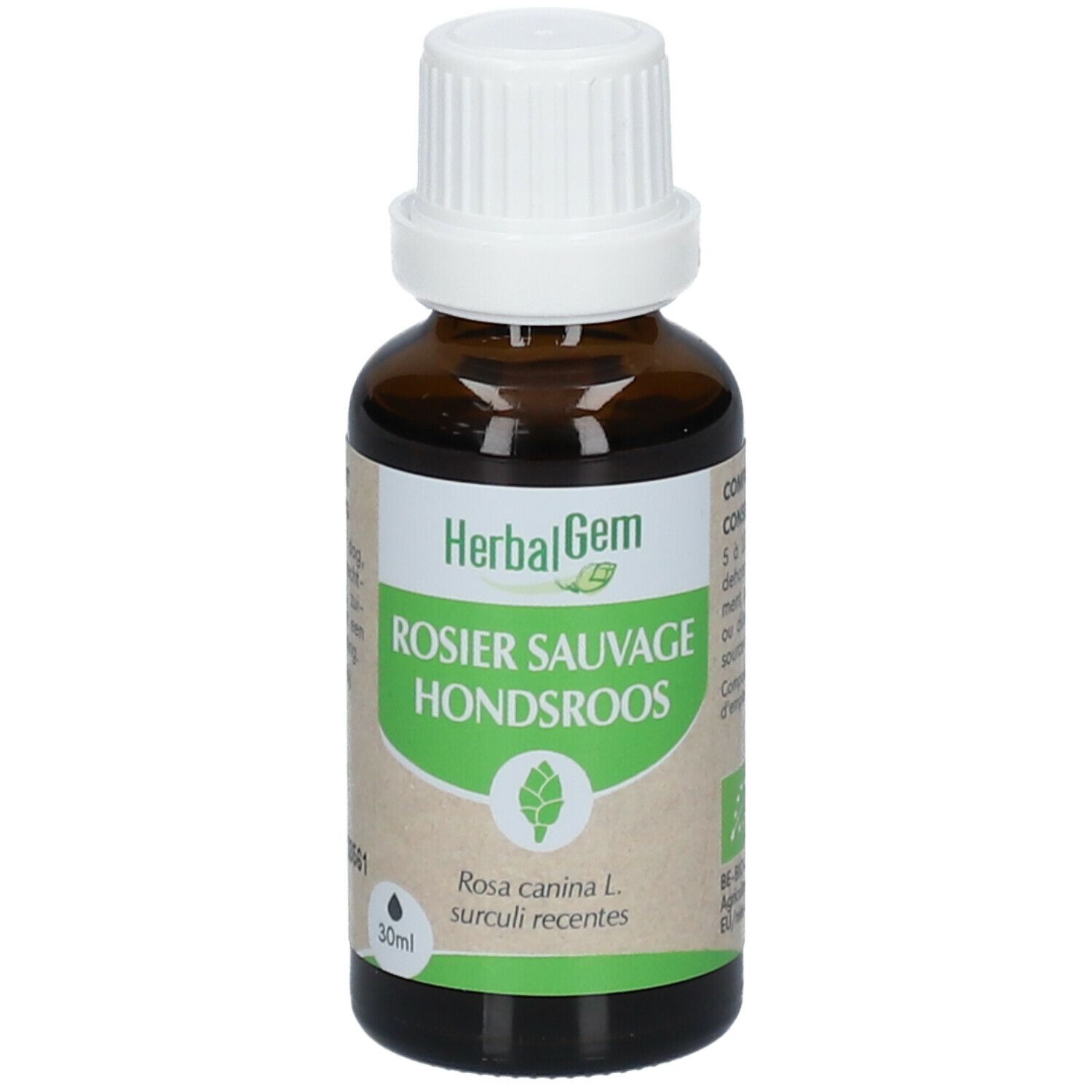 Herbalgem - Rosier Sauvage Bio - Complément Alimentaire - Extrait De Bourgeon Frais - Pour Défenses Naturelles - - 30 ml