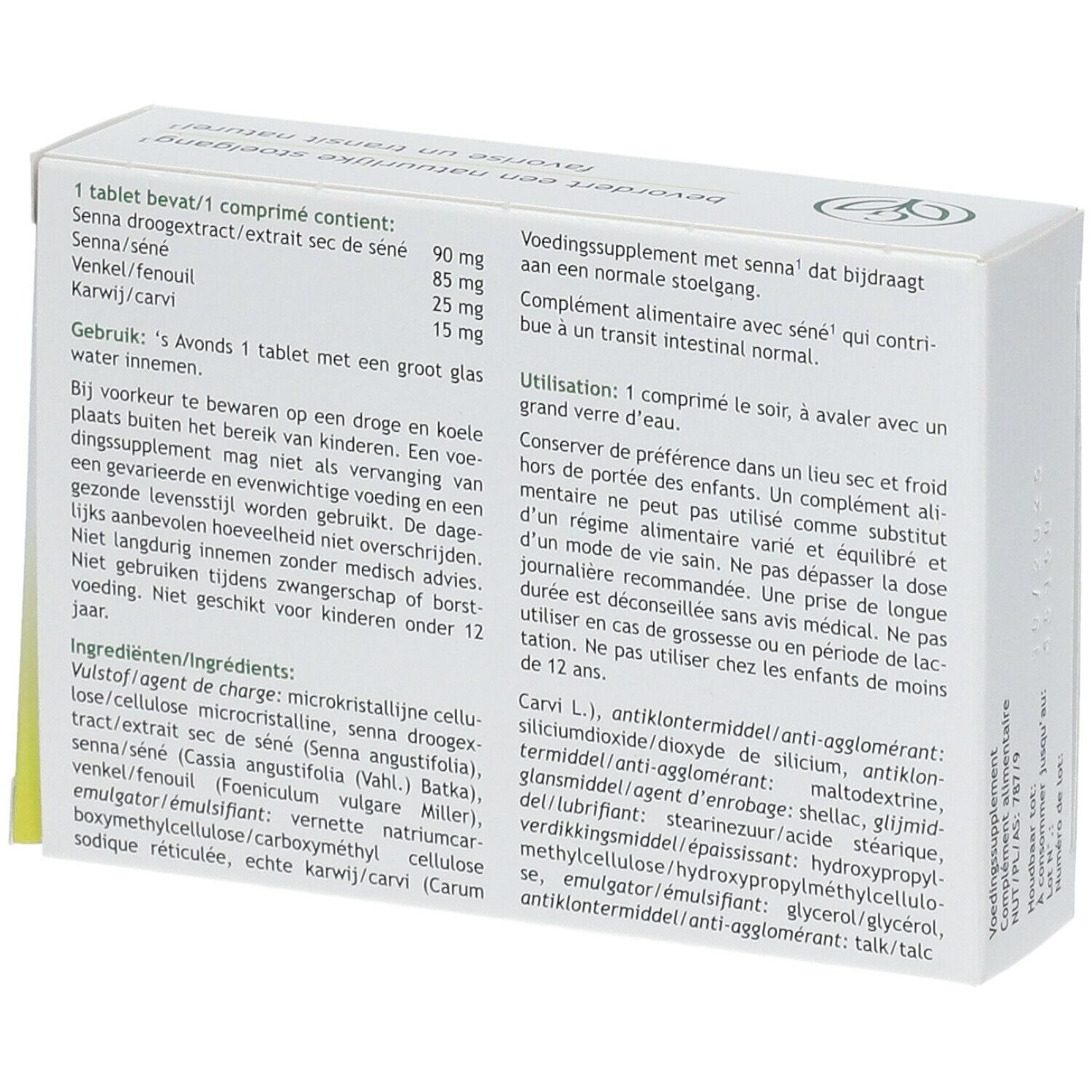 Dos de la boîte Grünwalder Nr. 1. Contient ingrédients, instructions d'utilisation et informations nutritionnelles.