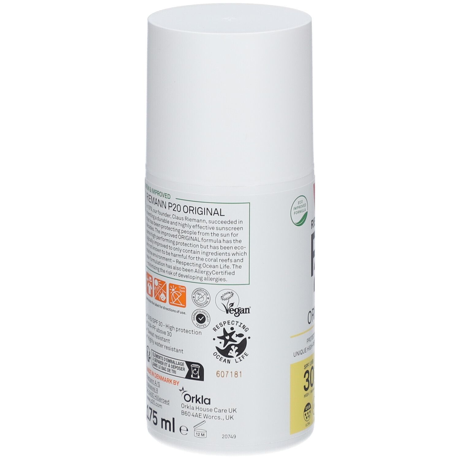 RIEMANN P20 Original. Bouteille blanche. Label Vegan. 75 ml.