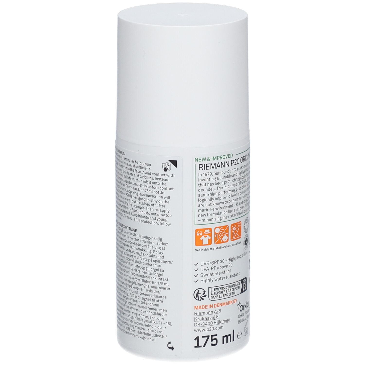 RIEMANN P20 Original. Bouteille blanche. 175 ml. Fabriqué au Danemark.