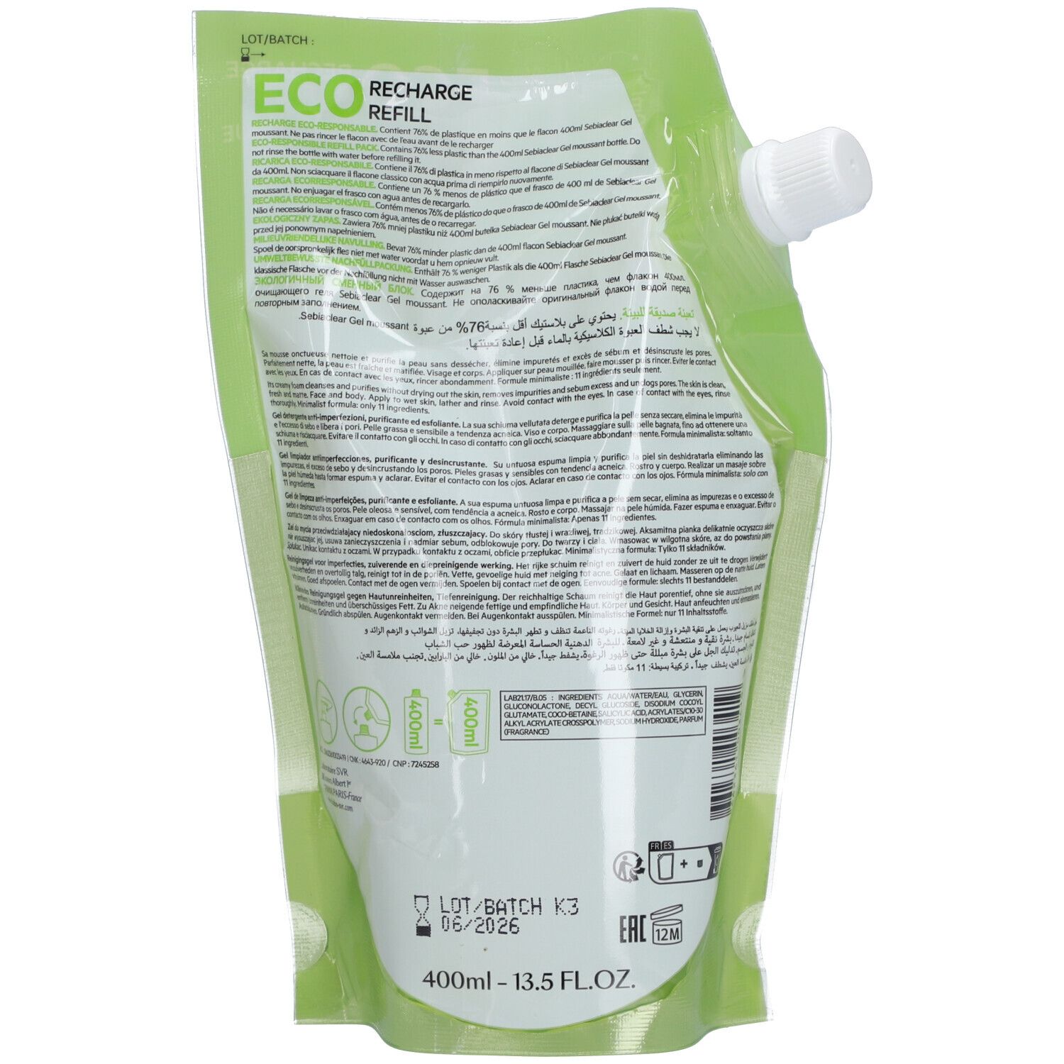 SVR Sebiaclear Schuimende Gel Refill