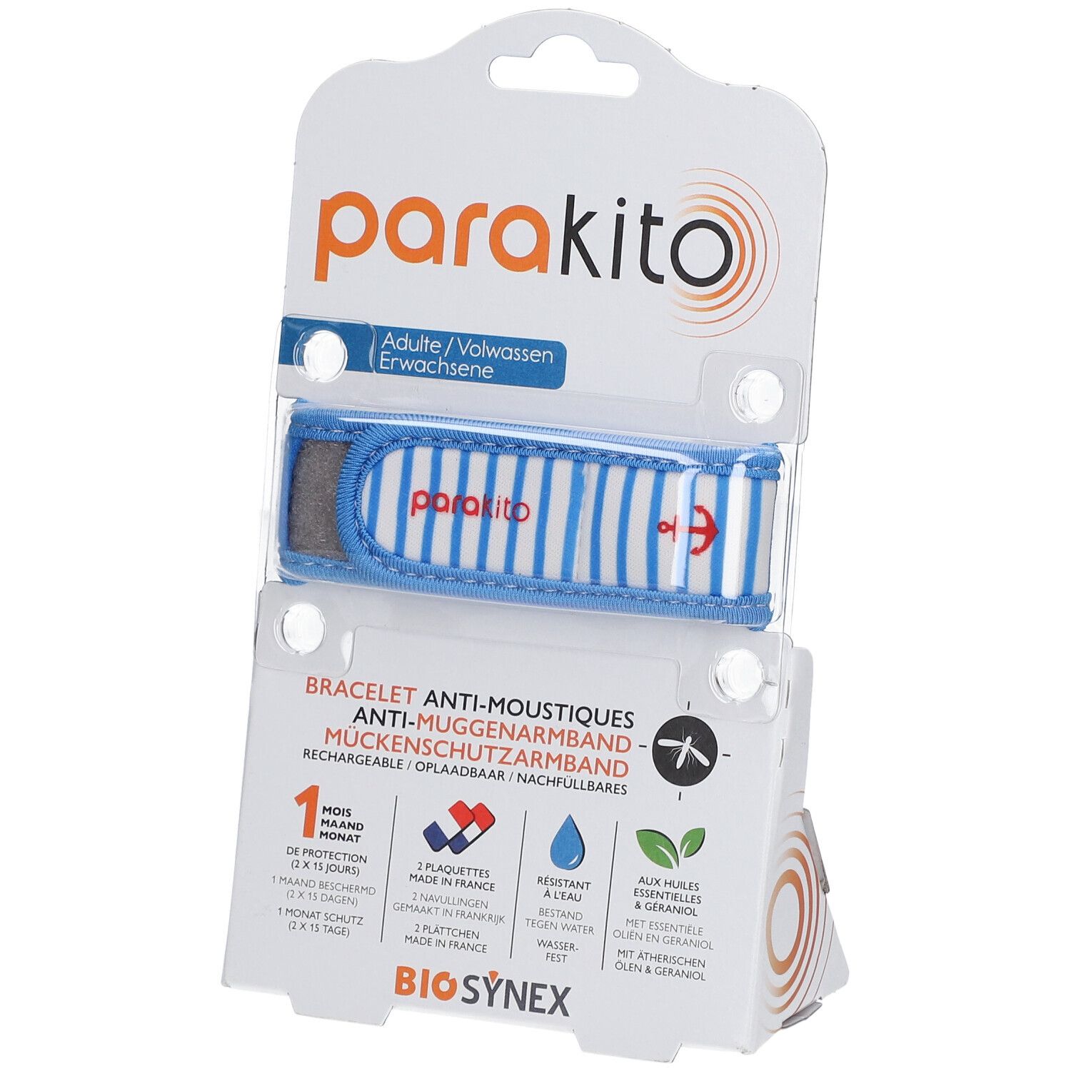 ParaKito Bracelet Anti-Moustiques Adulte Marine 1 bracelet(s)