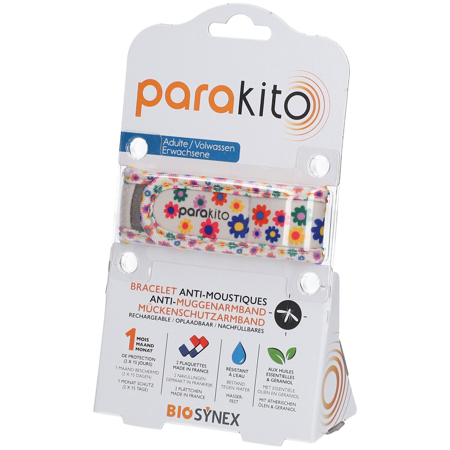 ParaKito Bracelet Anti-Moustiques Adulte Fleurs 1 bracelet(s)