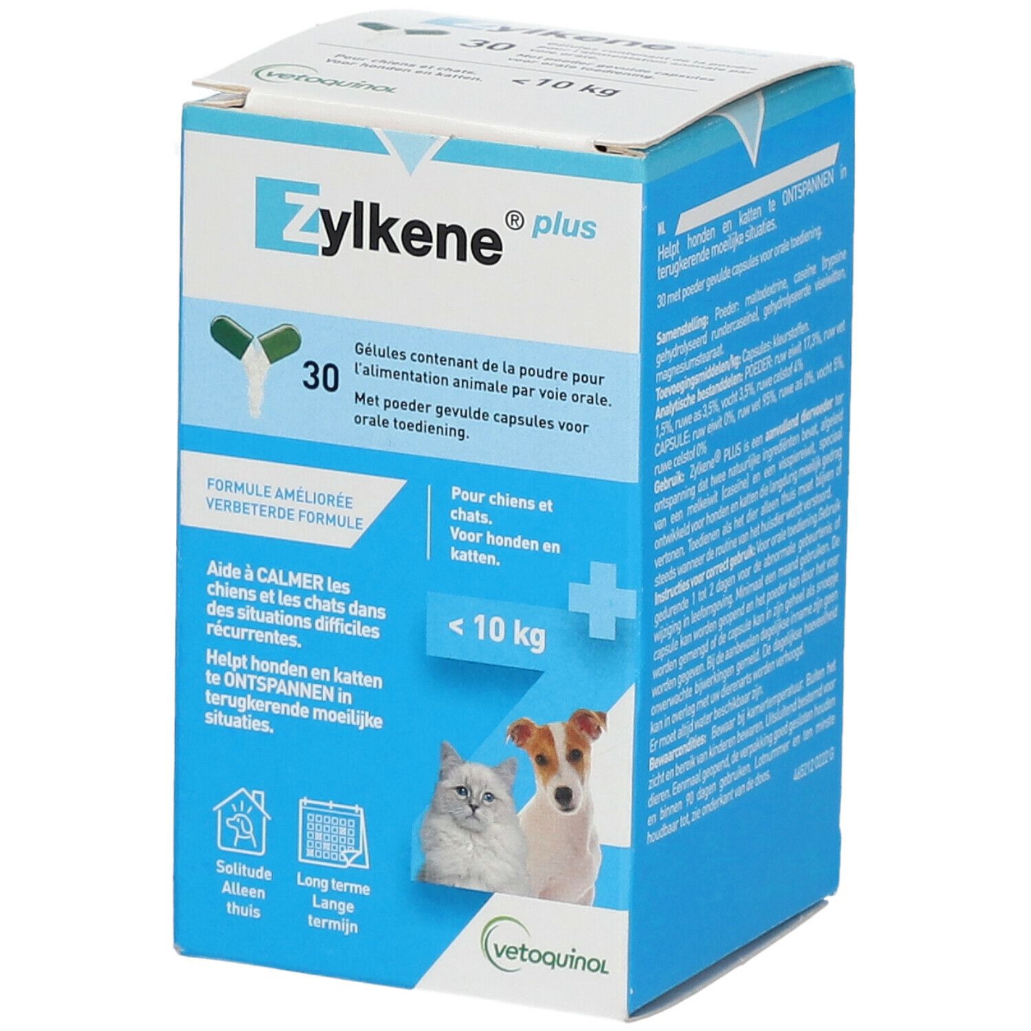 Zylkene Plus pour petits chiens et chats ( < 10 kg)