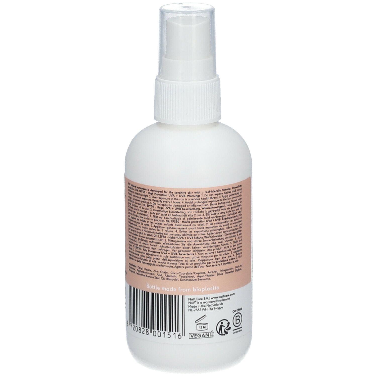 NAÏF Sun Mineralischer Sonnenschutz Spray solaire SPF50