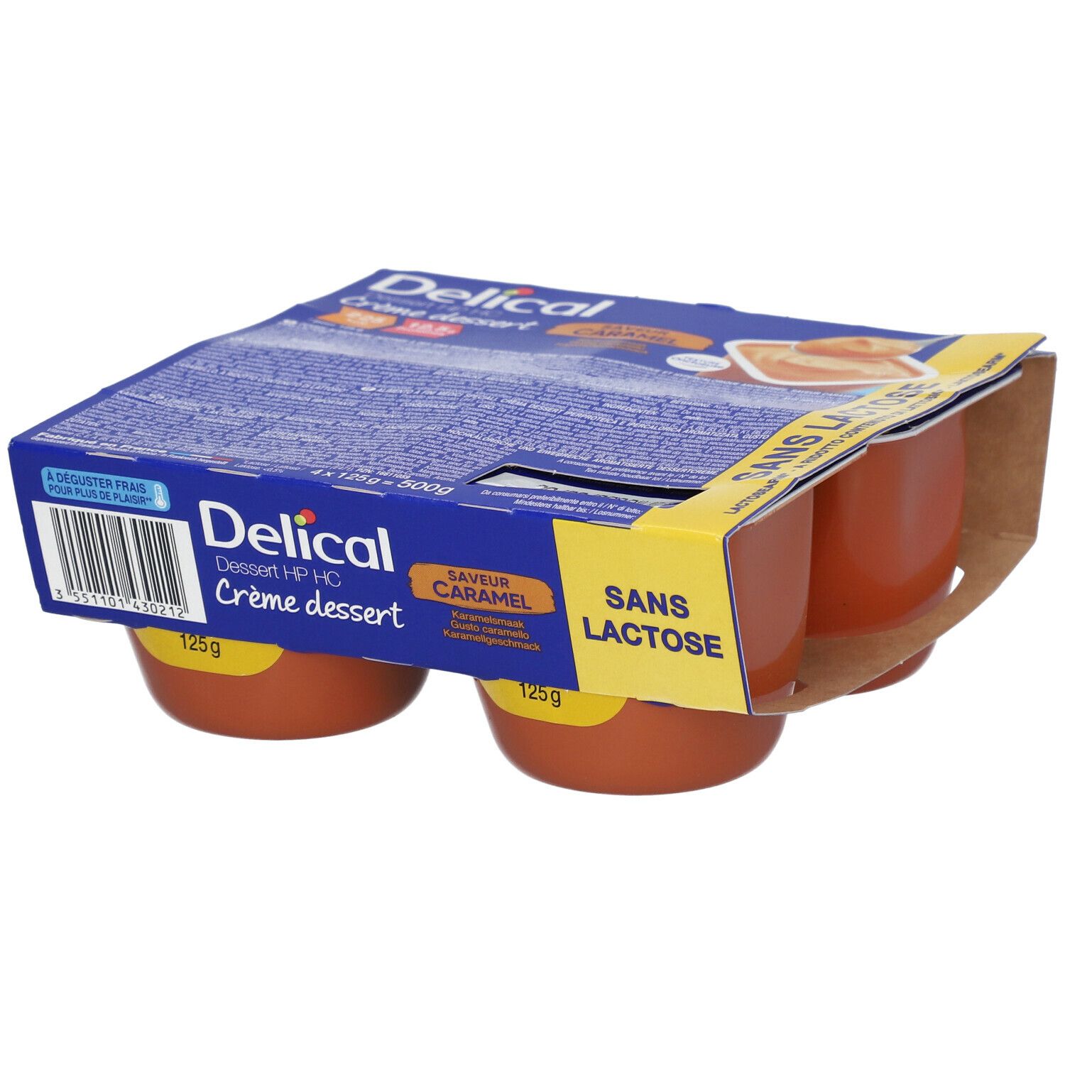 Delical Creme Dessert Hp-Hc Zonder Lactose Karamel Nieuwe Formule