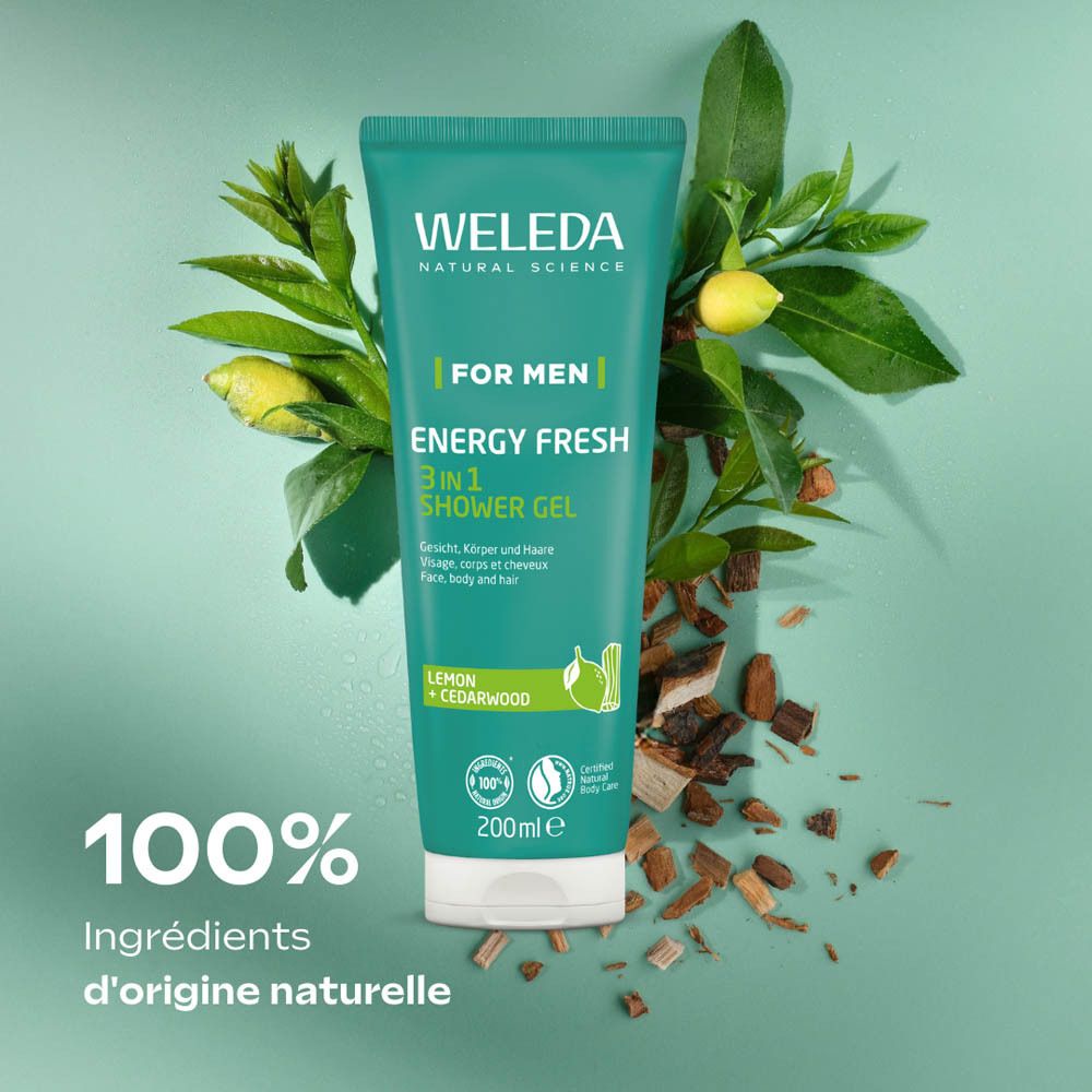 Weleda Gel Douche Men 3in1 Energy Fresh pour Homme