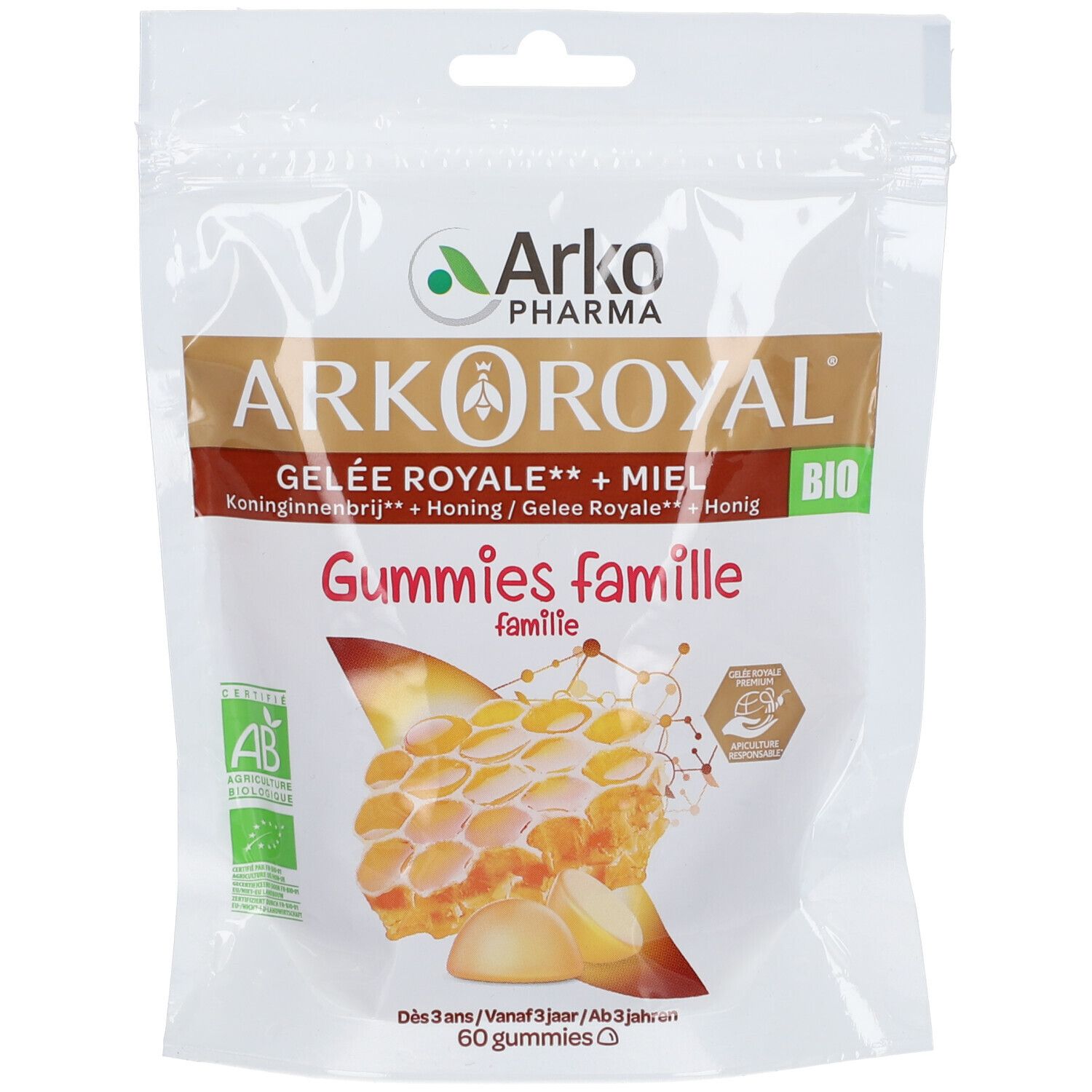 Arkoroyal® Koninginnenbrij + Honing Gummies Familie 60