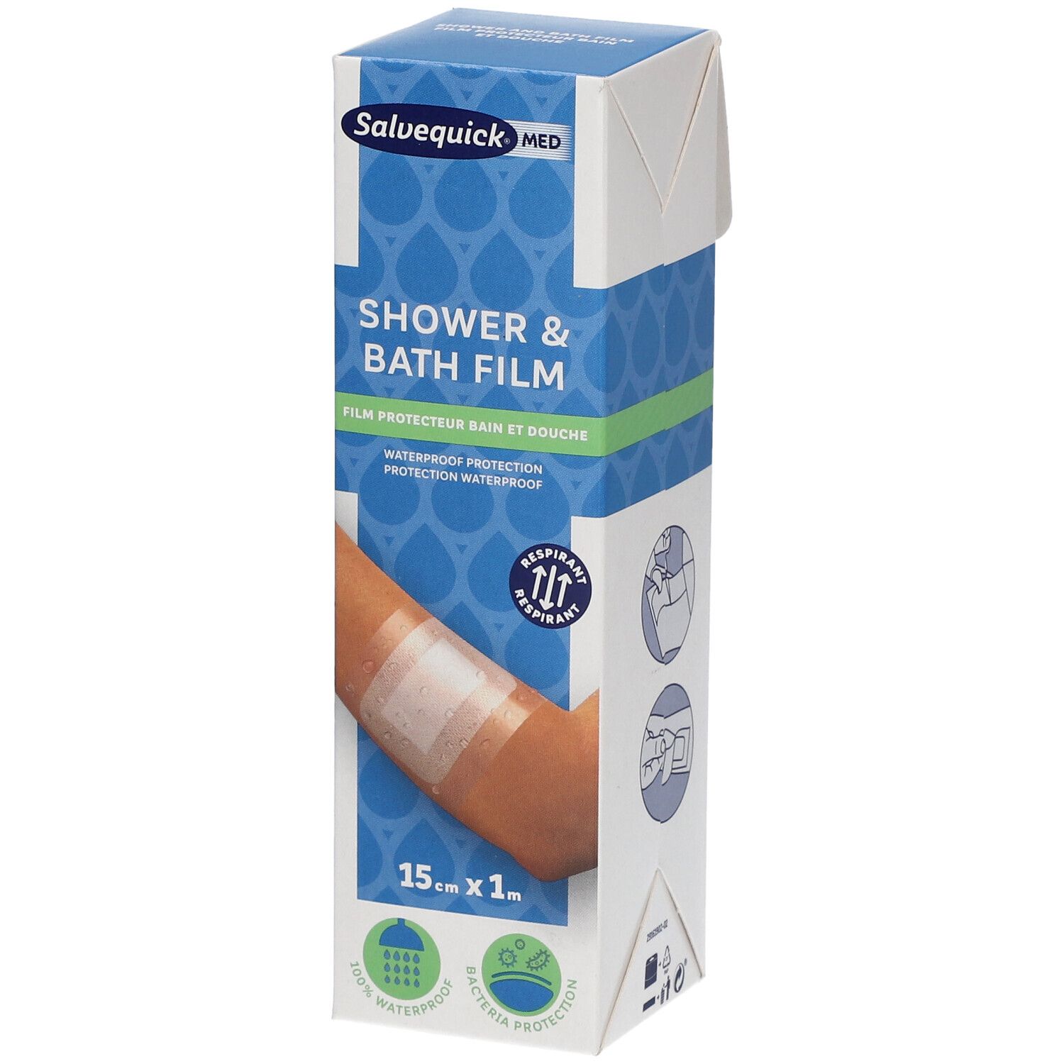 Salvequick Med Shower & Bath Film 15 cm x 1 m