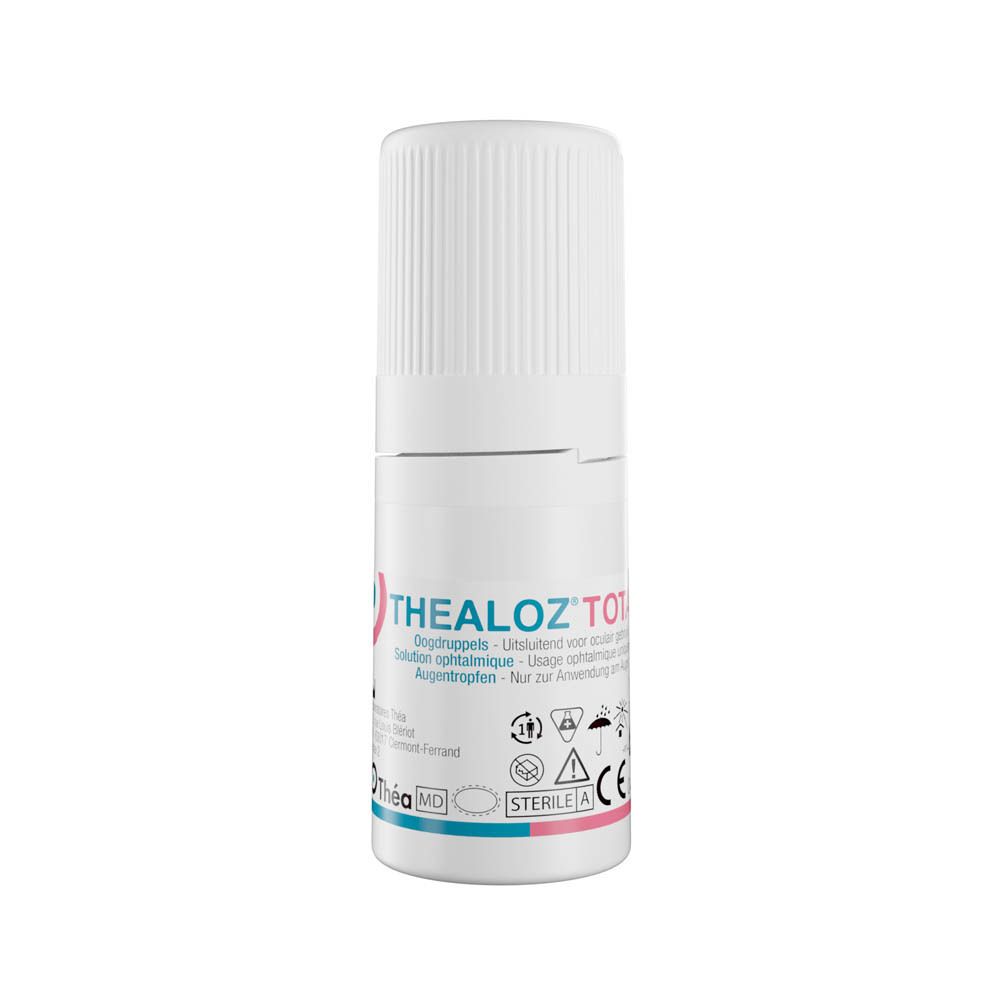 Flacon de gouttes oculaires Thealoz Total.