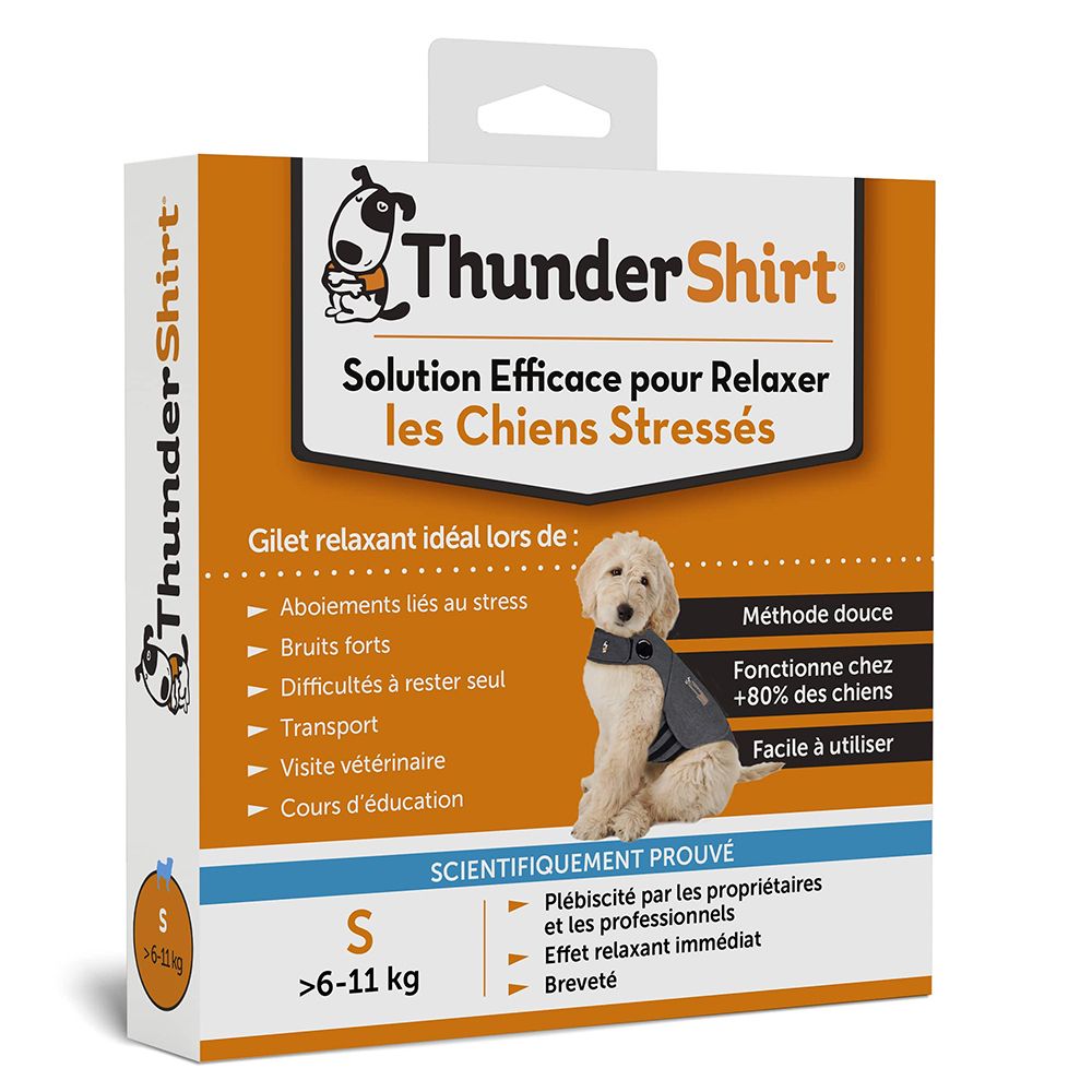 Thundershirt Gilet relaxant pour chien stressé taille S 6-11 kg
