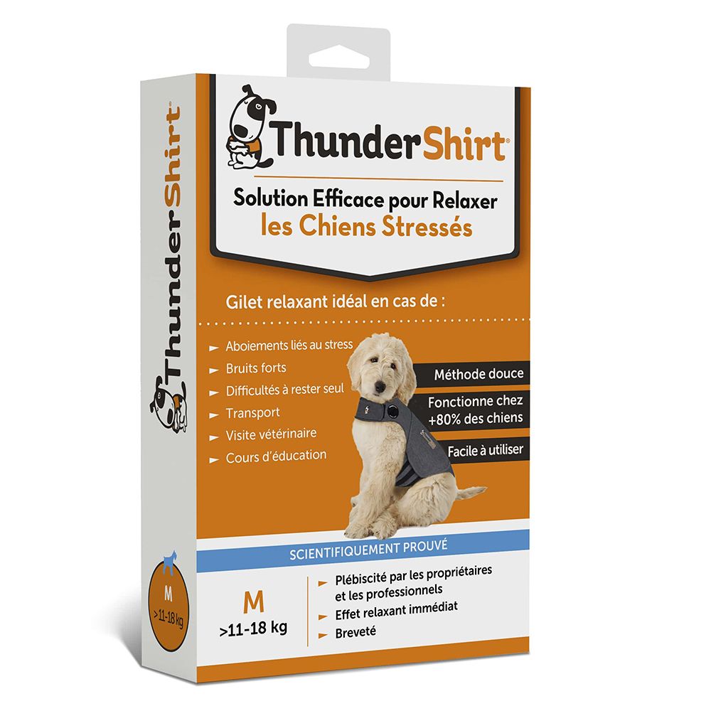 Thundershirt Gilet relaxant pour chien stressé taille M 11-18 kg