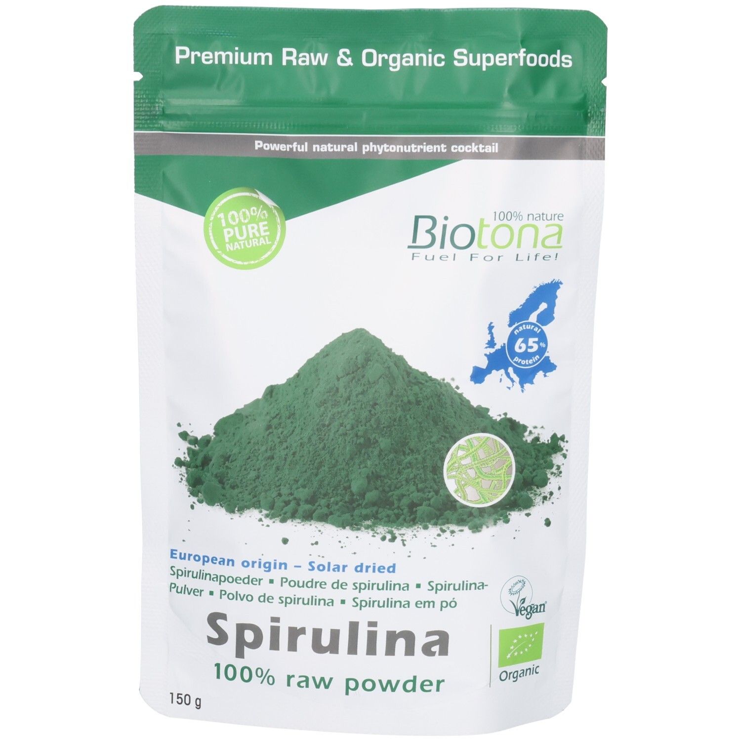 Biotona Spiruline Raw Powder 150 Poeder