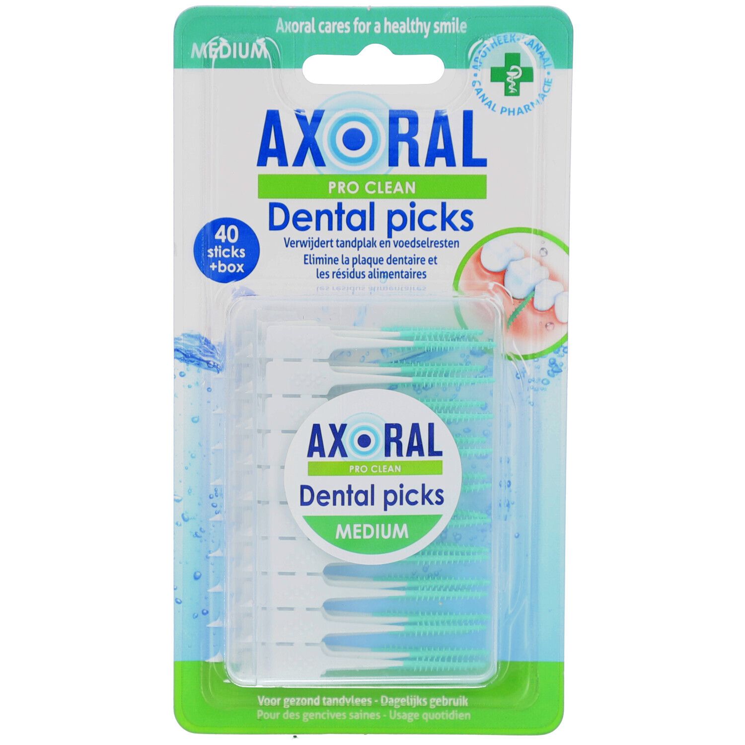 Axoral Pro-clean Dental Picks M 40 St Zahnbürste