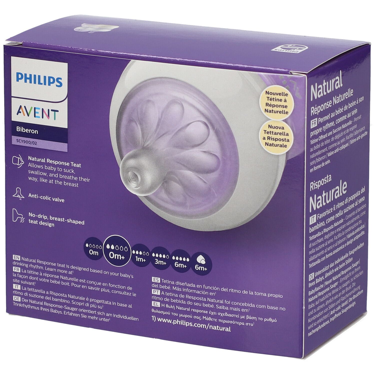 PHILIPS Avent Natural Response Babyflaschen mit natürlicher Reaktion 2 x 125 ml SCY900/02