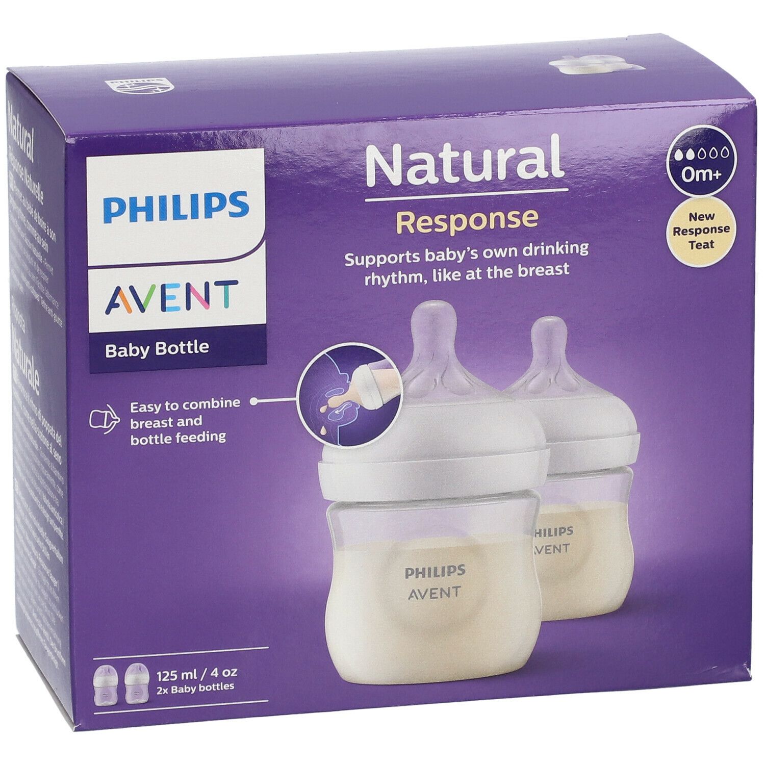 PHILIPS Avent Natural Response Babyflaschen mit natürlicher Reaktion 2 x 125 ml SCY900/02