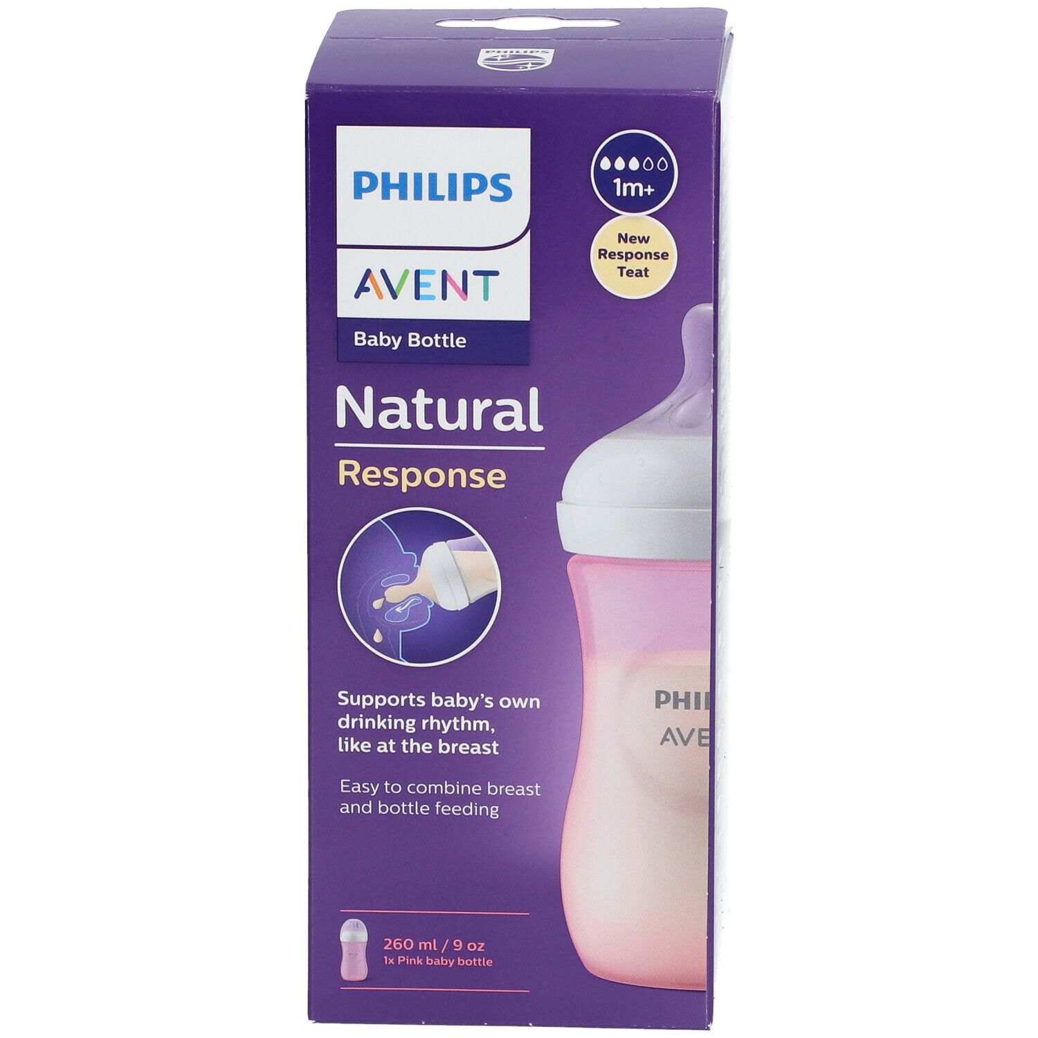 PHILIPS Avent Natural Response Babyflasche mit natürlicher Reaktion 260 ml SCY903/11