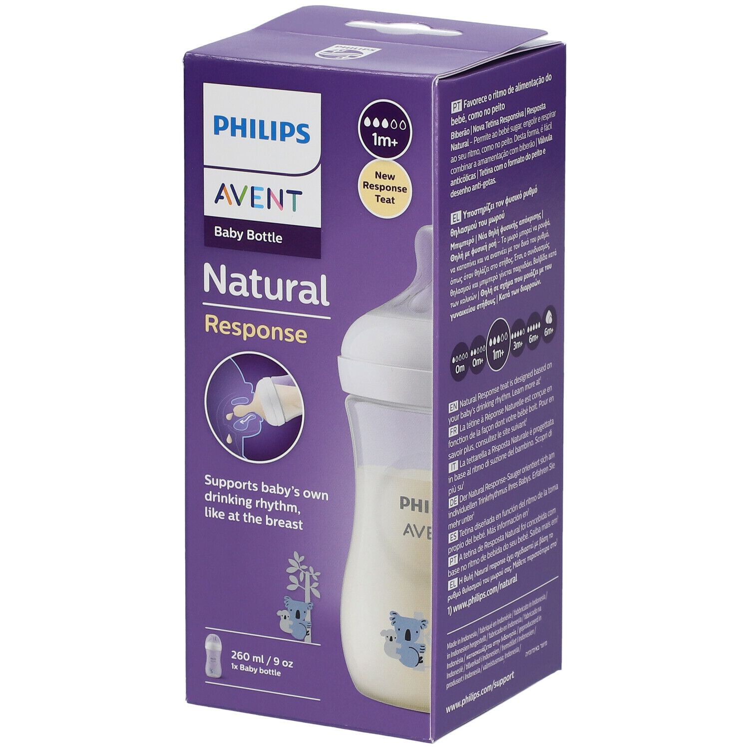 Philips Avent Natural Response Biberon à réponse naturelle 260 ml Scy903/67