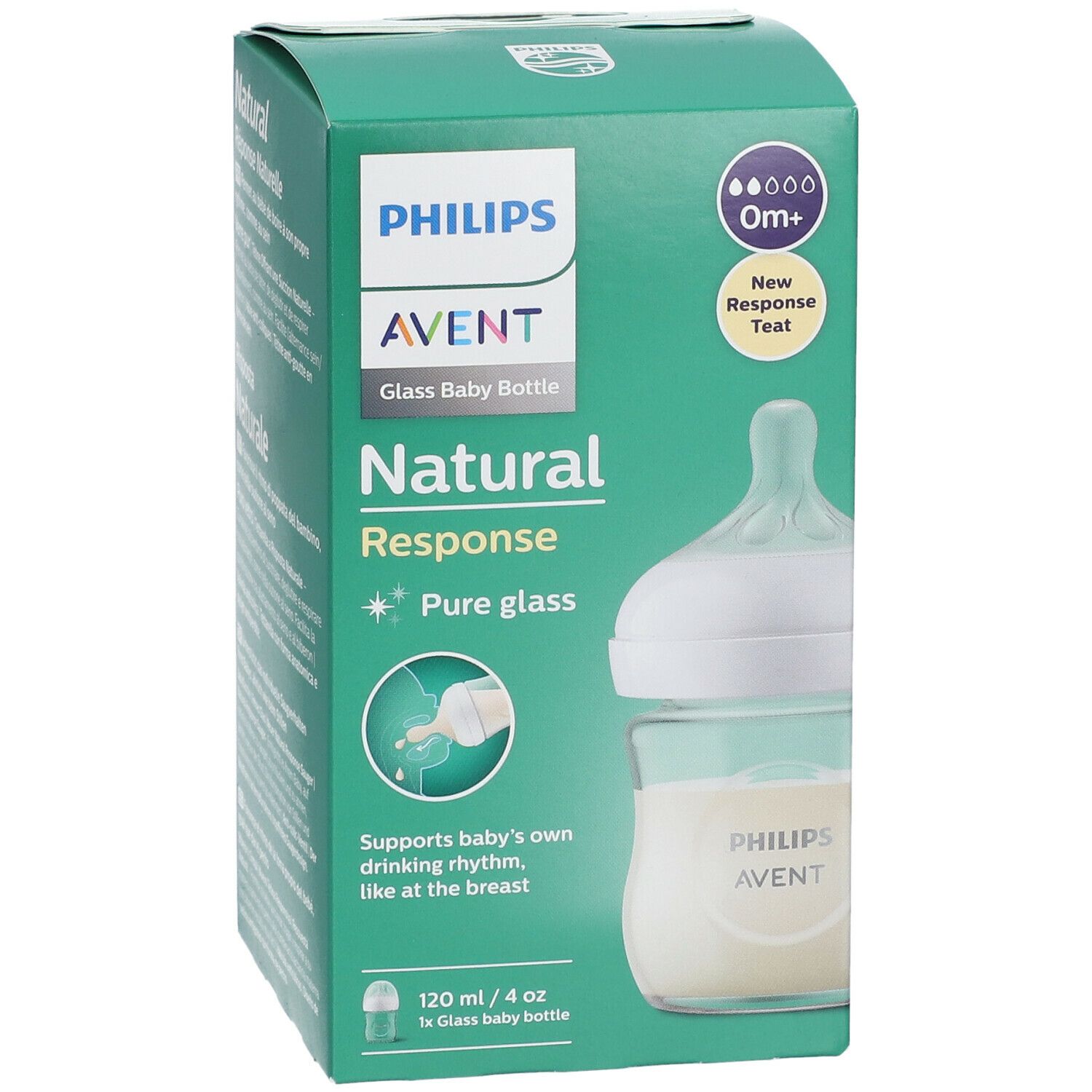 PHILIPS Avent Natural Response Babyflasche aus Glas 120 ml