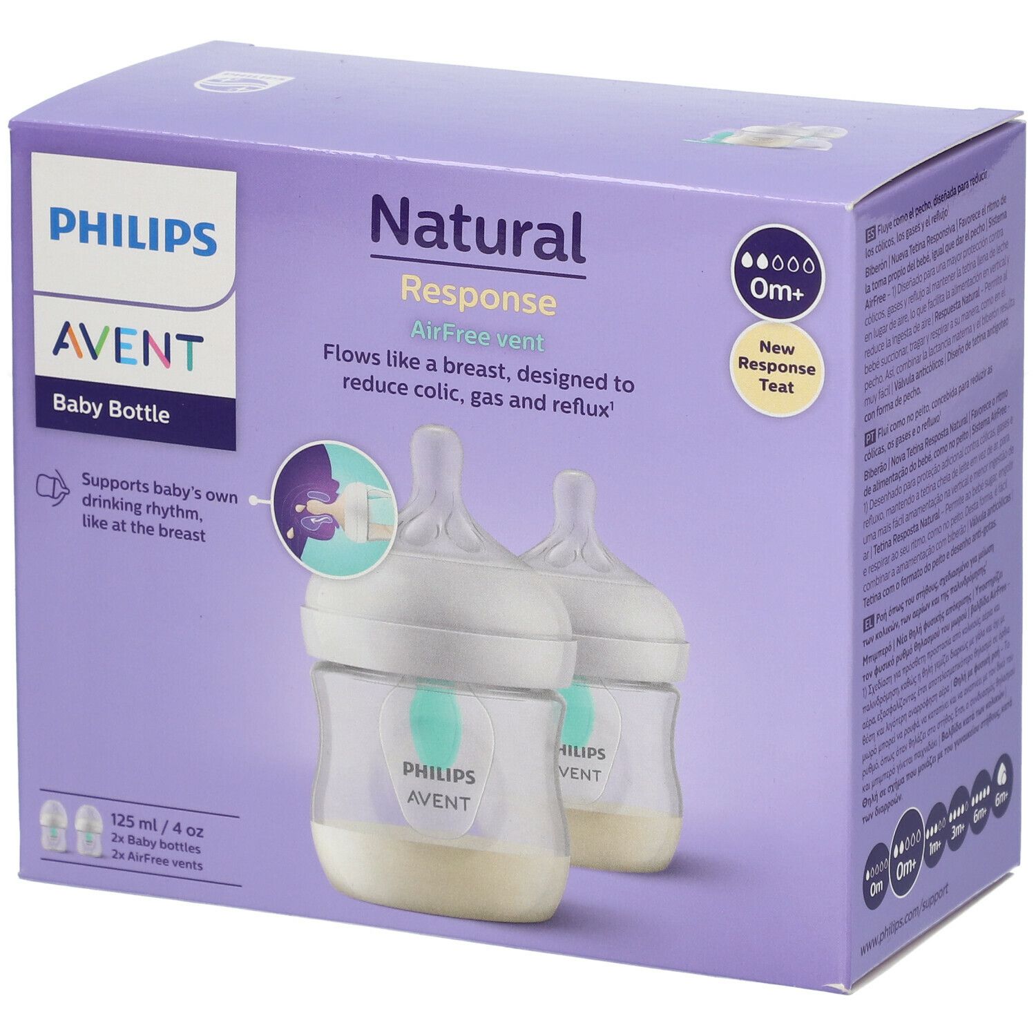 Philips Avent Natural Response biberon avec valve AirFree Scy670/02 DUO