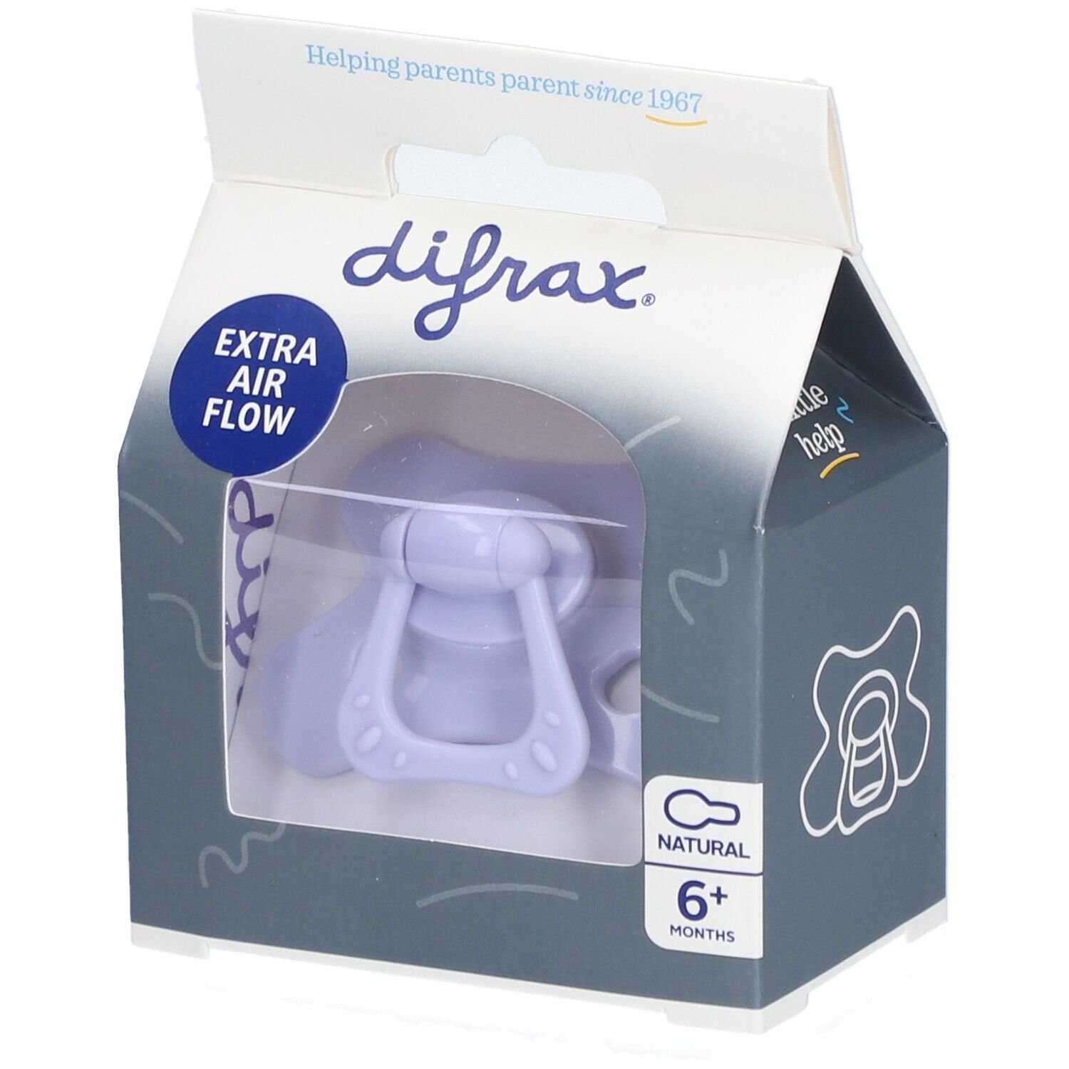 Difrax Tétine édition spéciale violet naturel améthyste 6m+