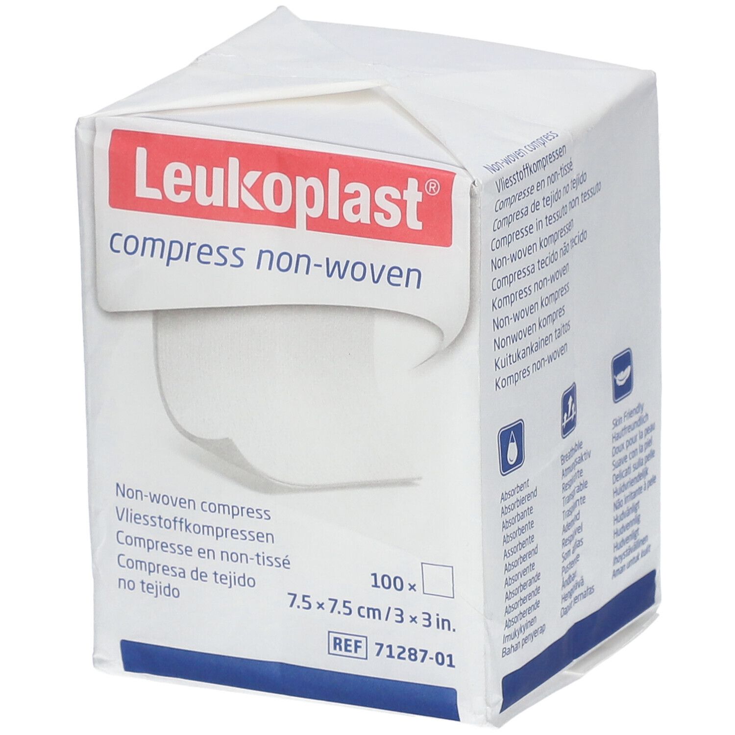Leukoplast® Compresses non tissées 7,5 x 7,5 cm